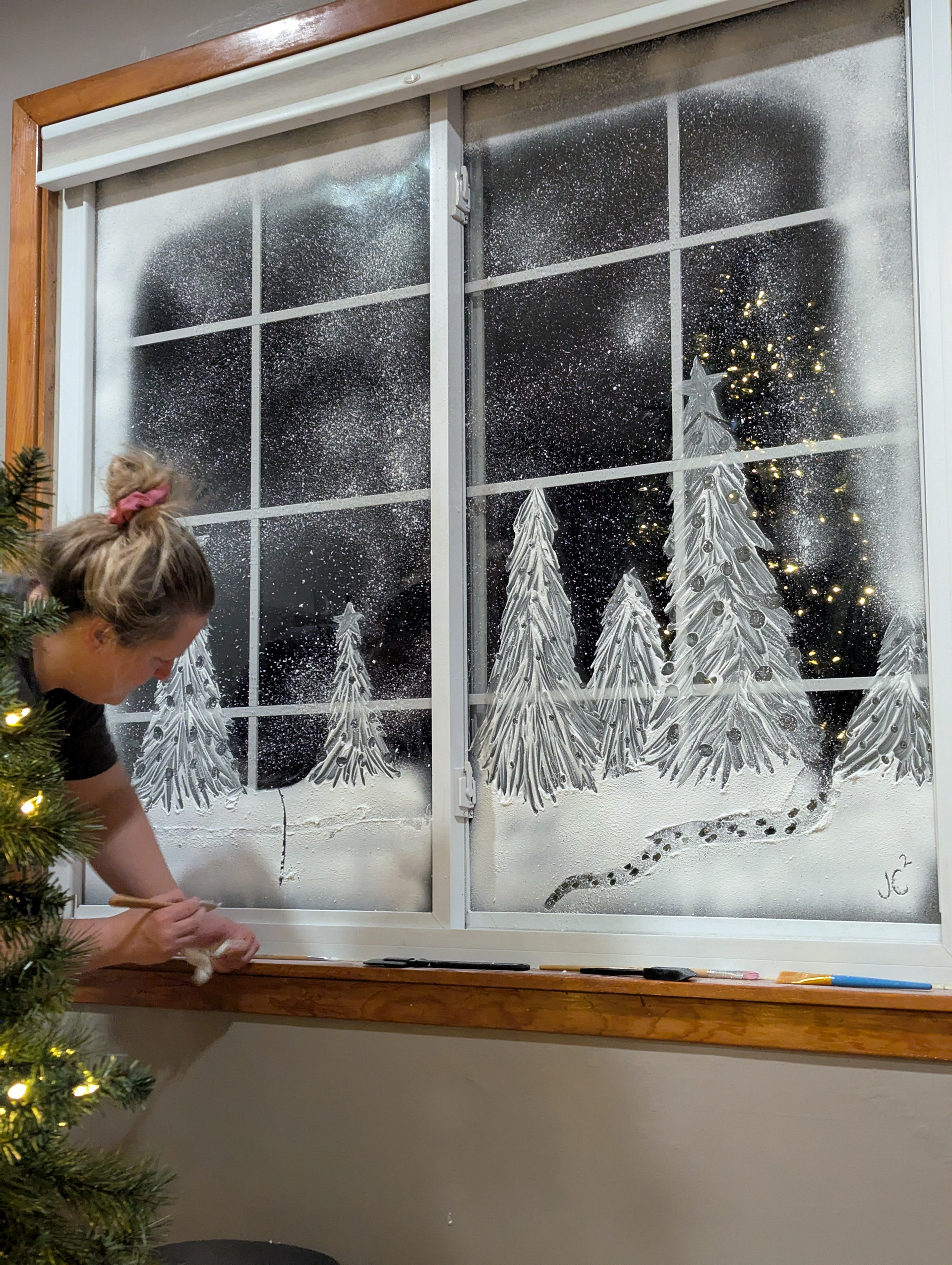 Snow Spray Art from inside
