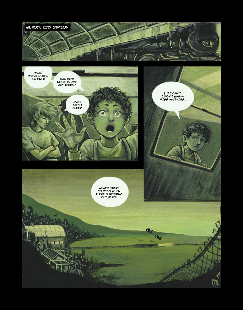 Green Test Page. Acrylic Gouache. 2025.