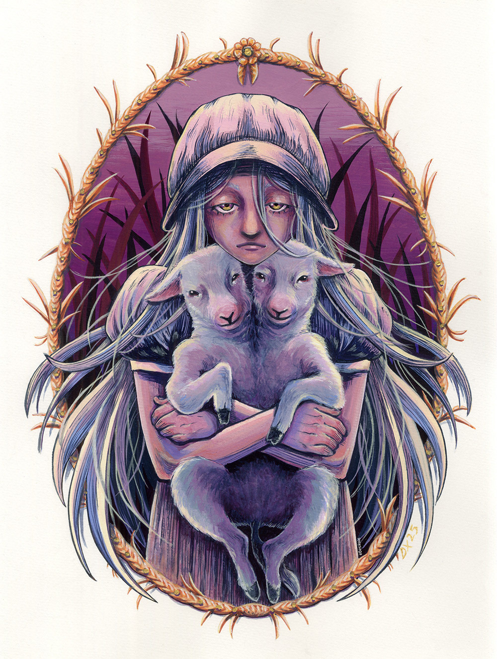 Lamb. Acrylic gouache, Procreate & Photoshop. 2025.