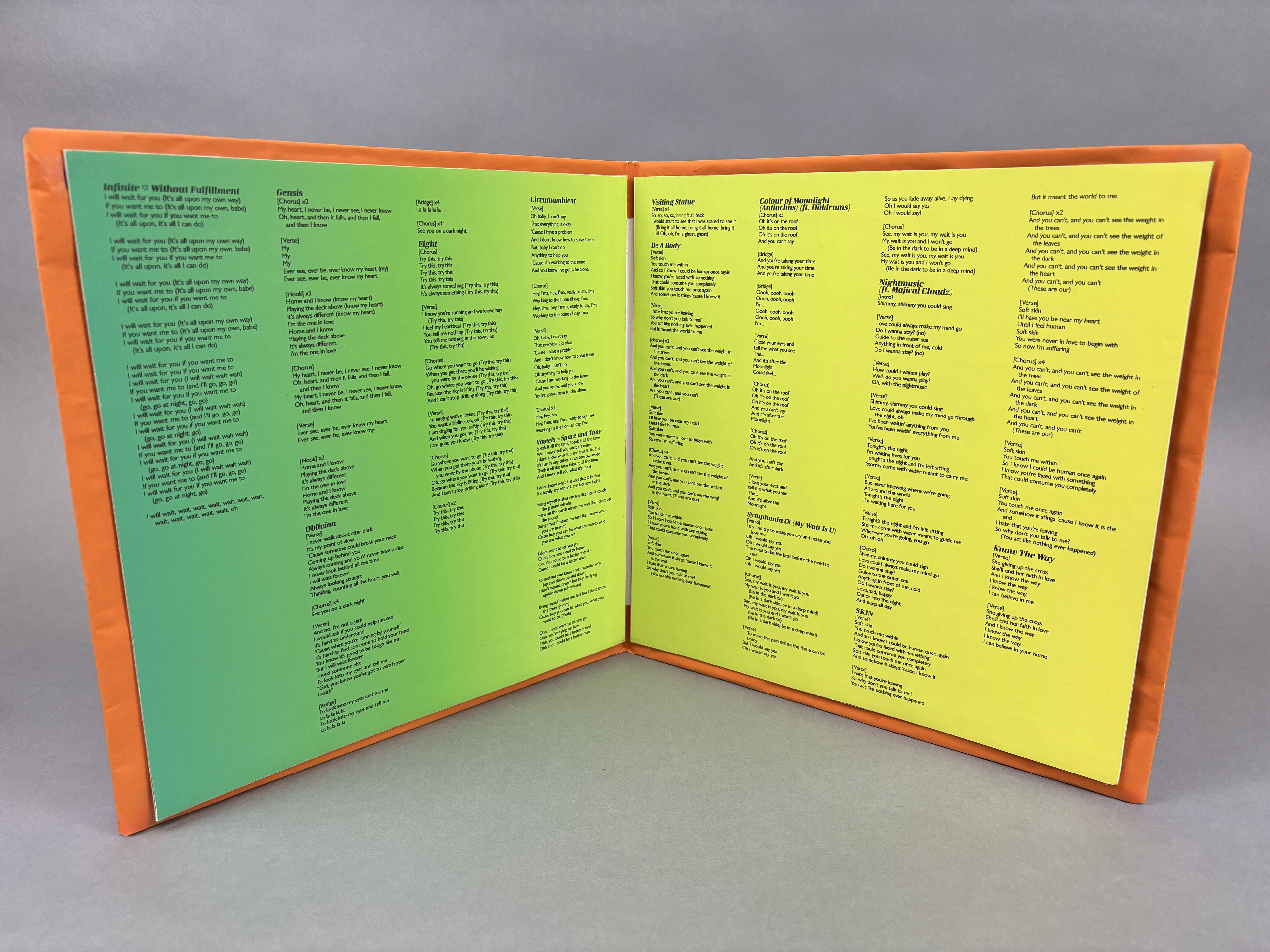 Inside Spread with Lyrics