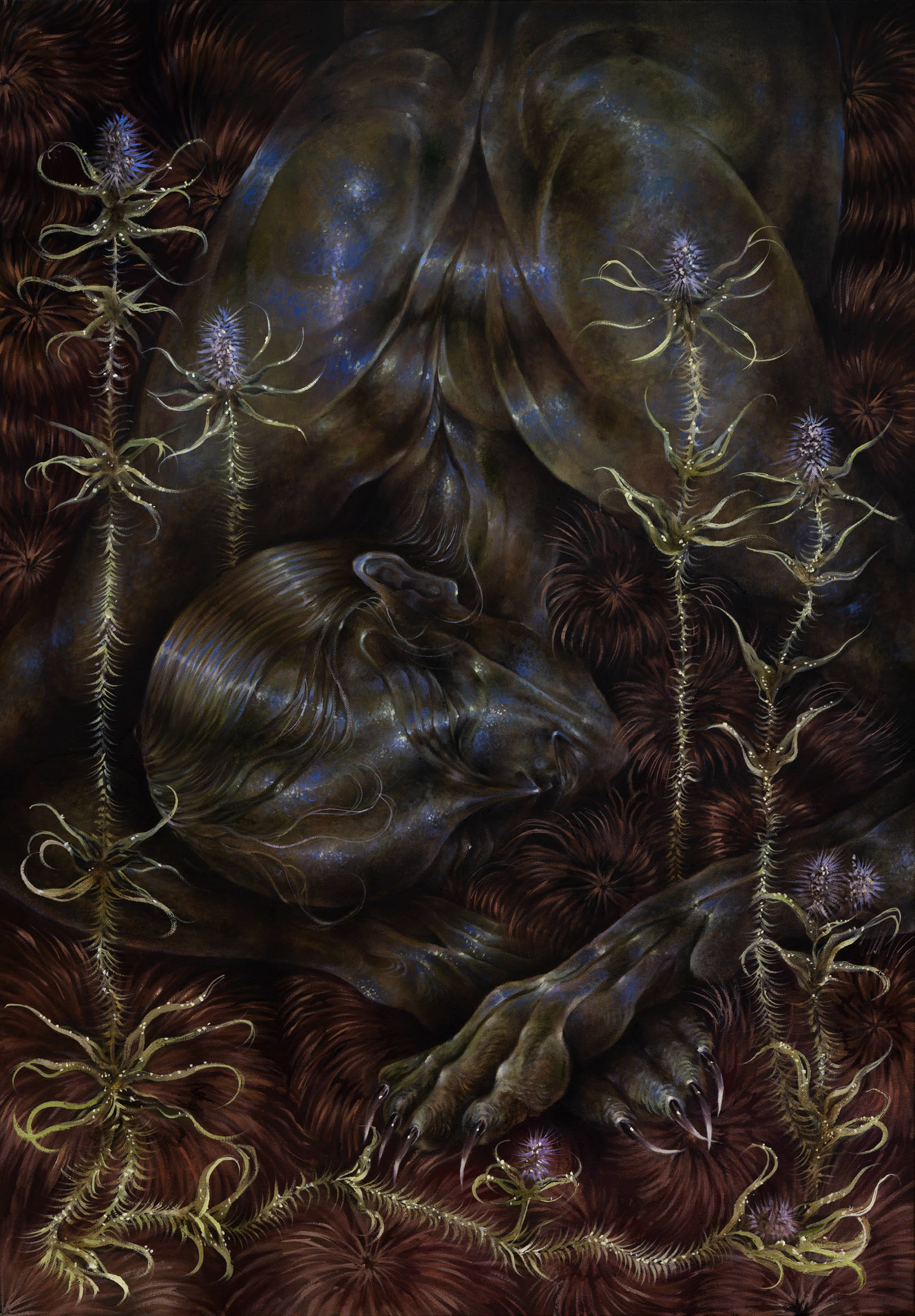 Thorn Shelter, oil on canvas, 100x70 cm, 2026