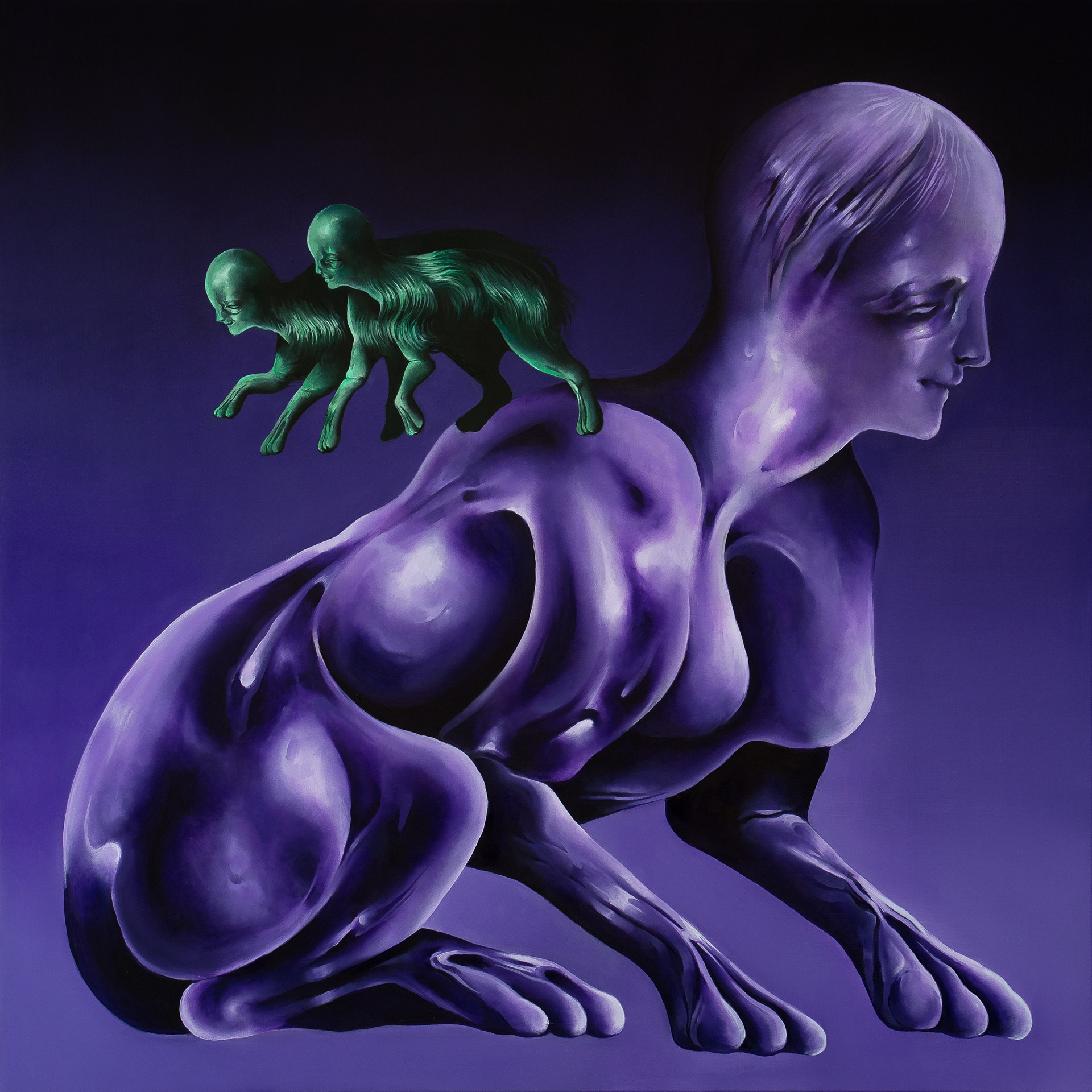 Pamiątka, olej na płótnie, 120x120cm, 2023