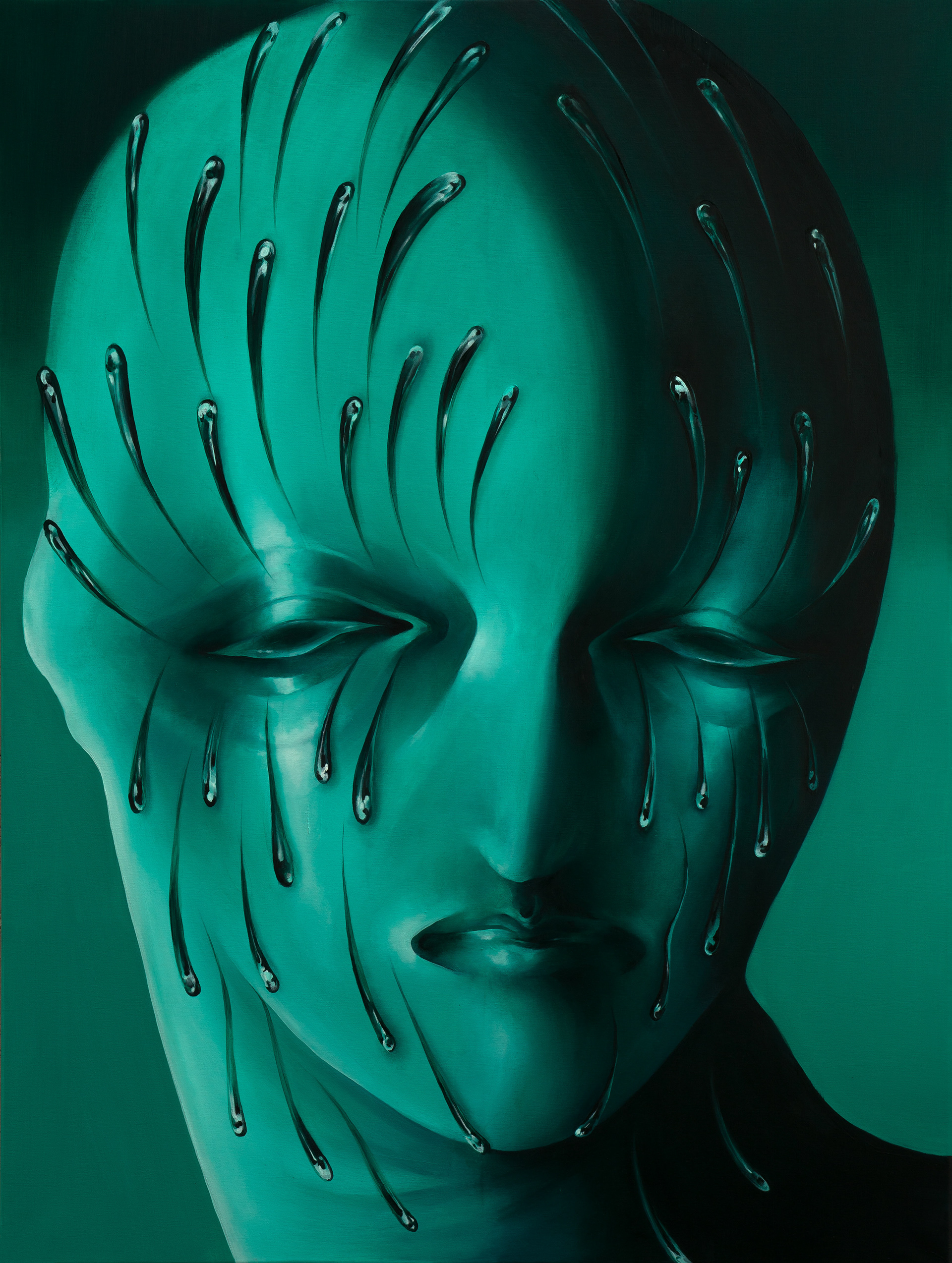 Żywe srebro II/ Gorączka II, olej na płótnie, 160x120cm, 2022