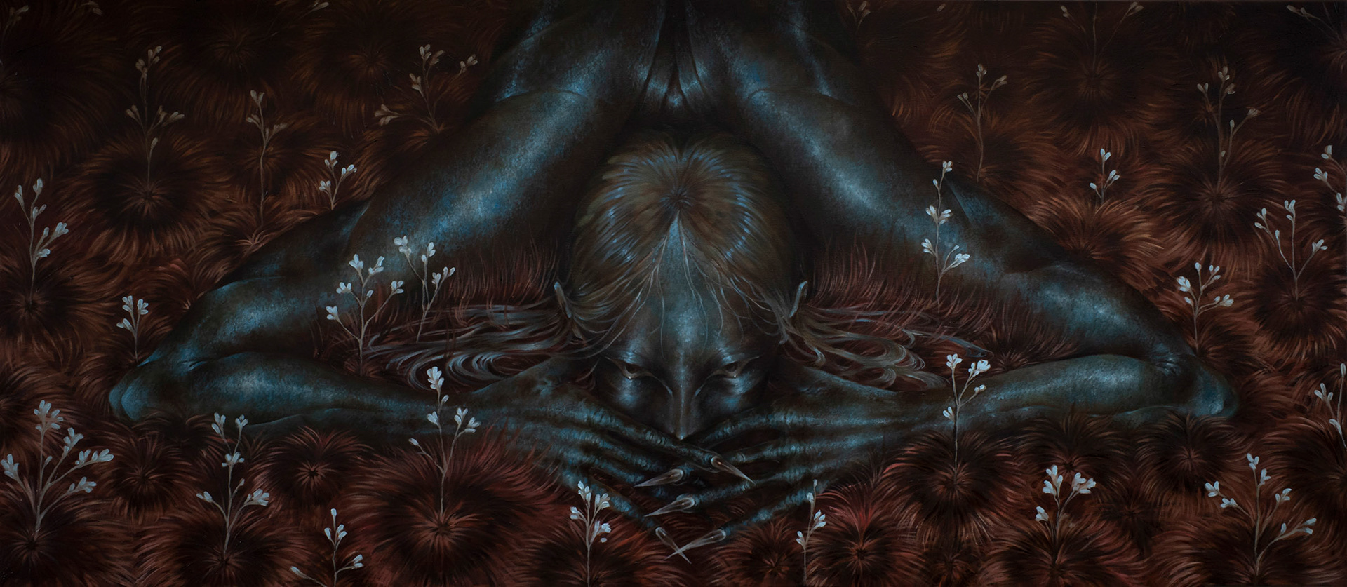 Summertime Ghost, oil on canvas, 160x70cm, 2025