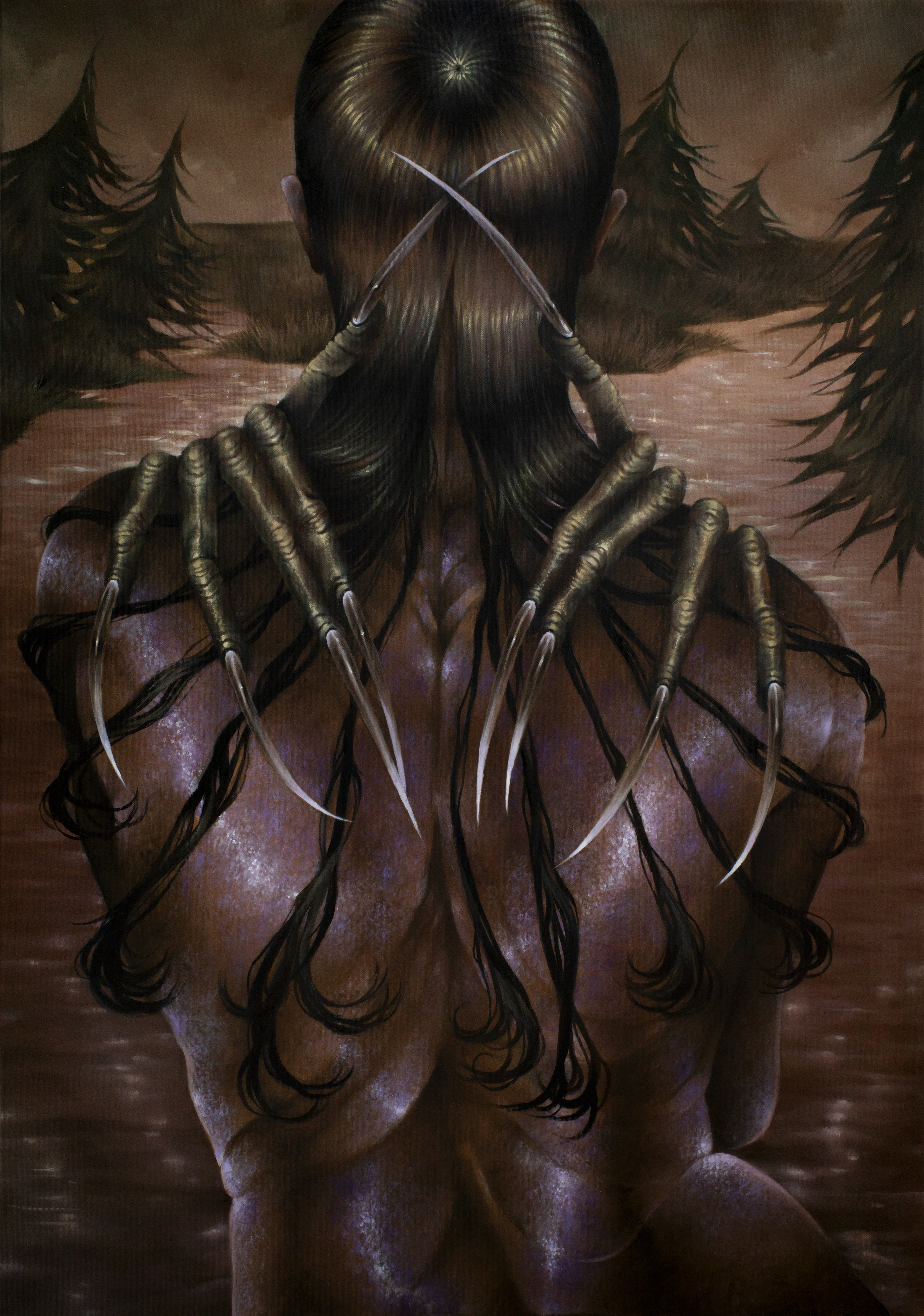 Marzanna(by the river), oil on canvas, 100x70cm, 2025