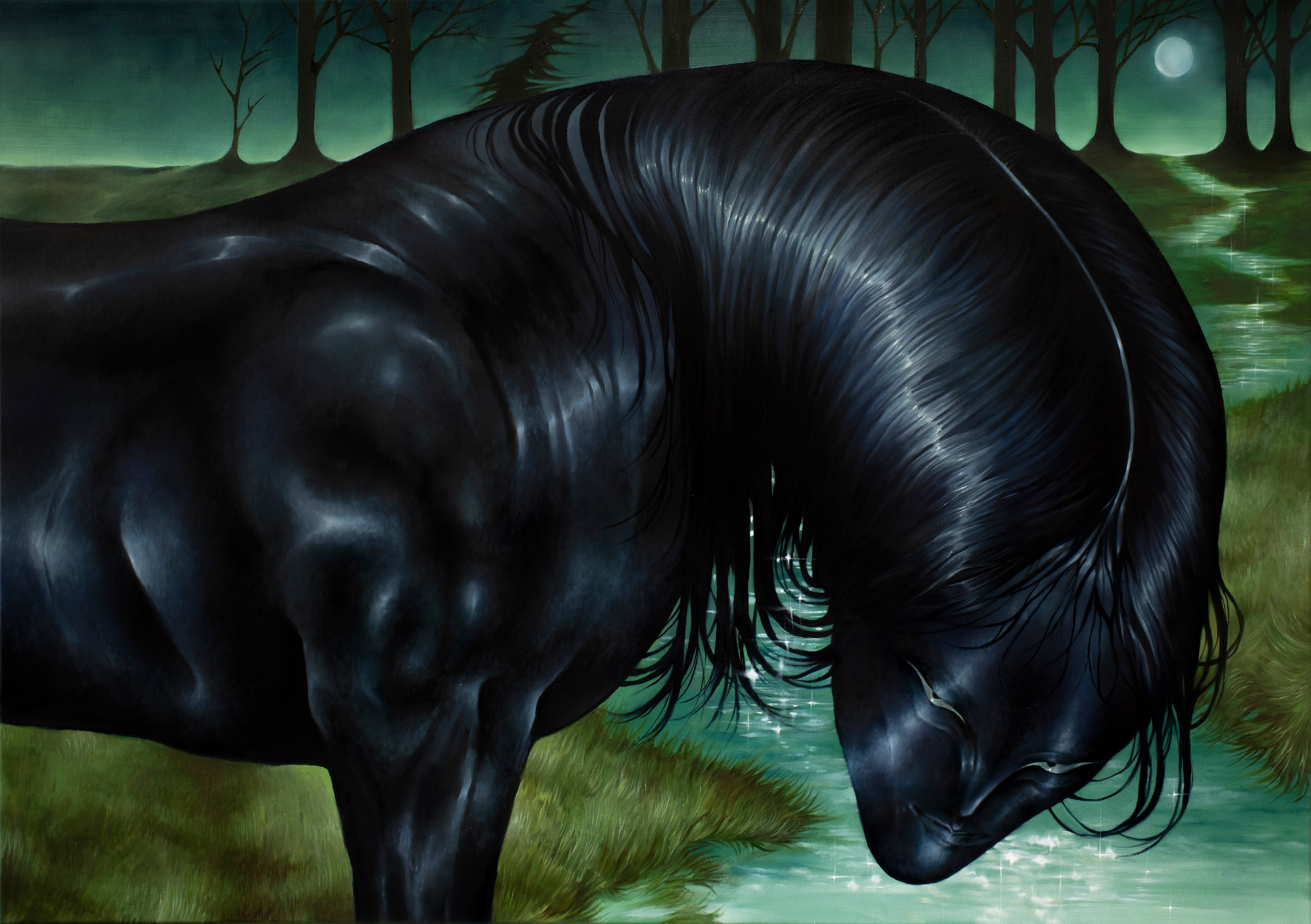 Portrait of Black Beauty, oil on canvas, 120x85cm, 2025