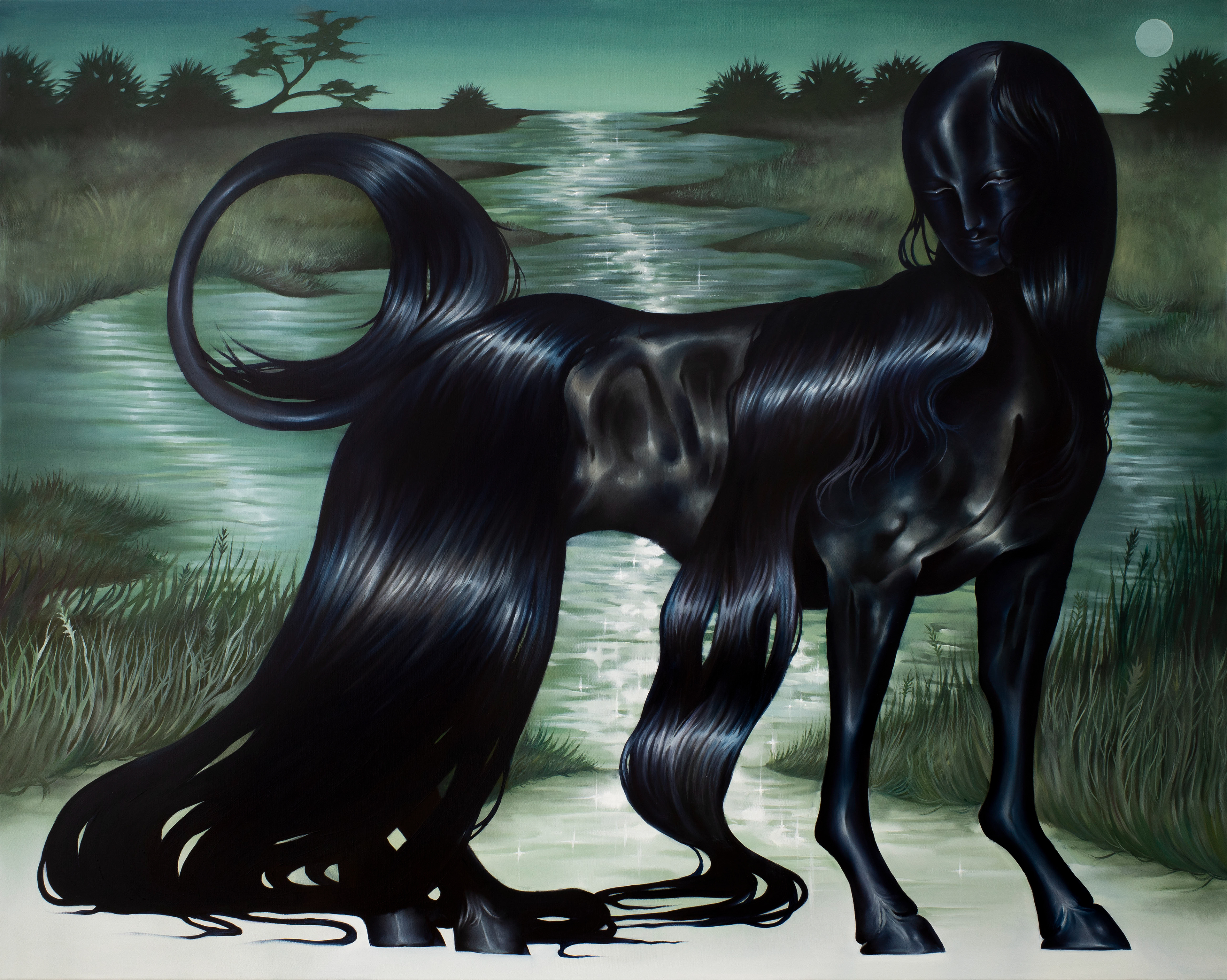 Black Beauty 1877, olej na płótnie, 160x120cm, 2024