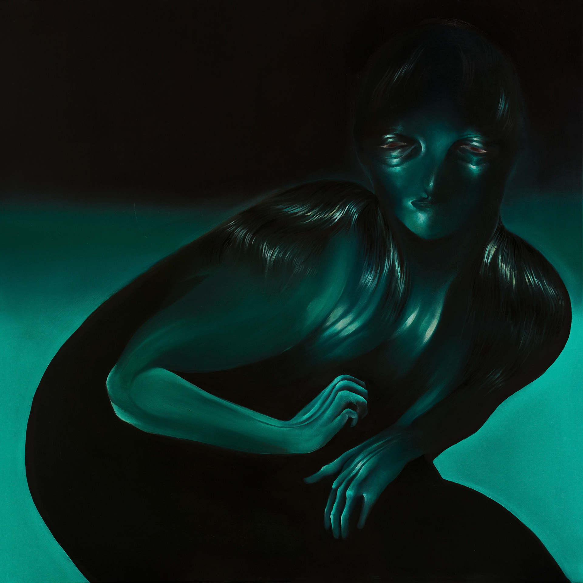 Mara, olej na płótnie, 120x120cm, 2022