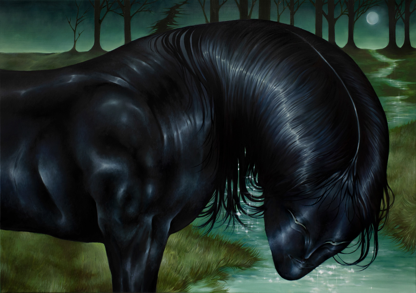 Portrait of Black Beauty, oil on canvas, 120x85cm, 2025