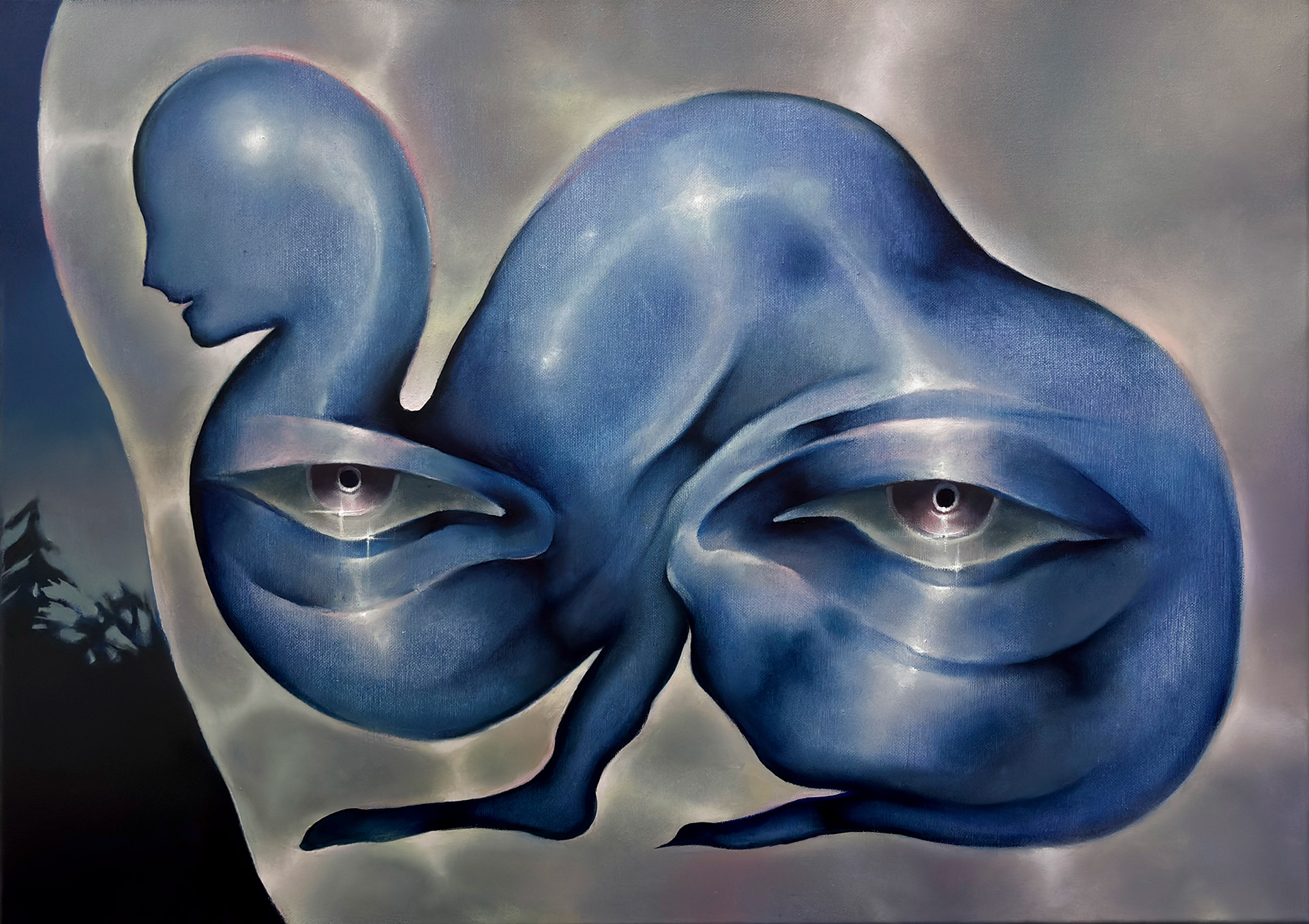 Smoczyca, oil on canvas, 50x70cm, 2024