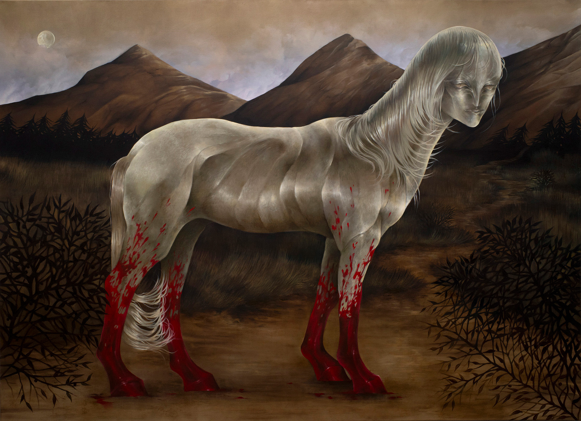 Niszczycielka (Destroyer), oil on canvas, 180x130cm, 2025