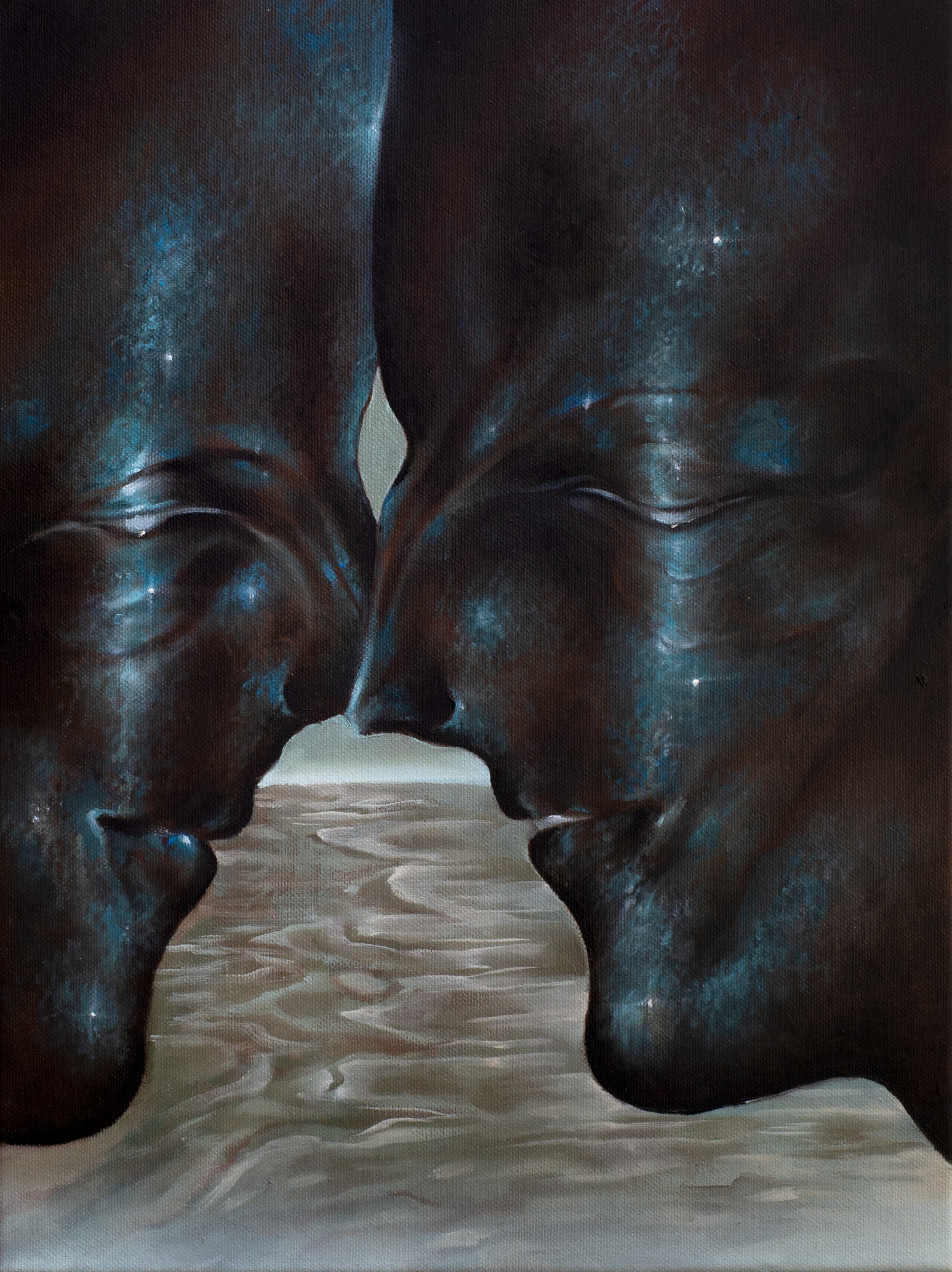 Frostbites, oil on canvas, 30x40cm, 2025