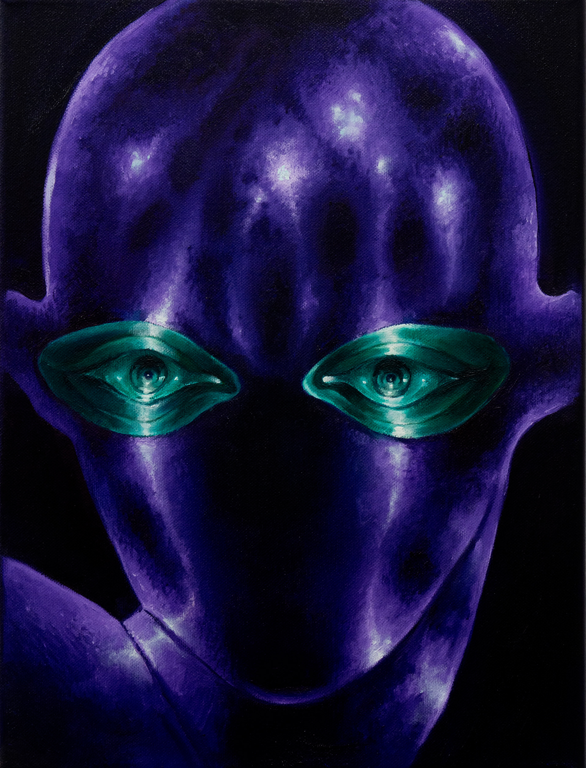 Welurowy Włamywacz /Velvet Burglar, Olej na płótnie, 30x40 cm, 2024