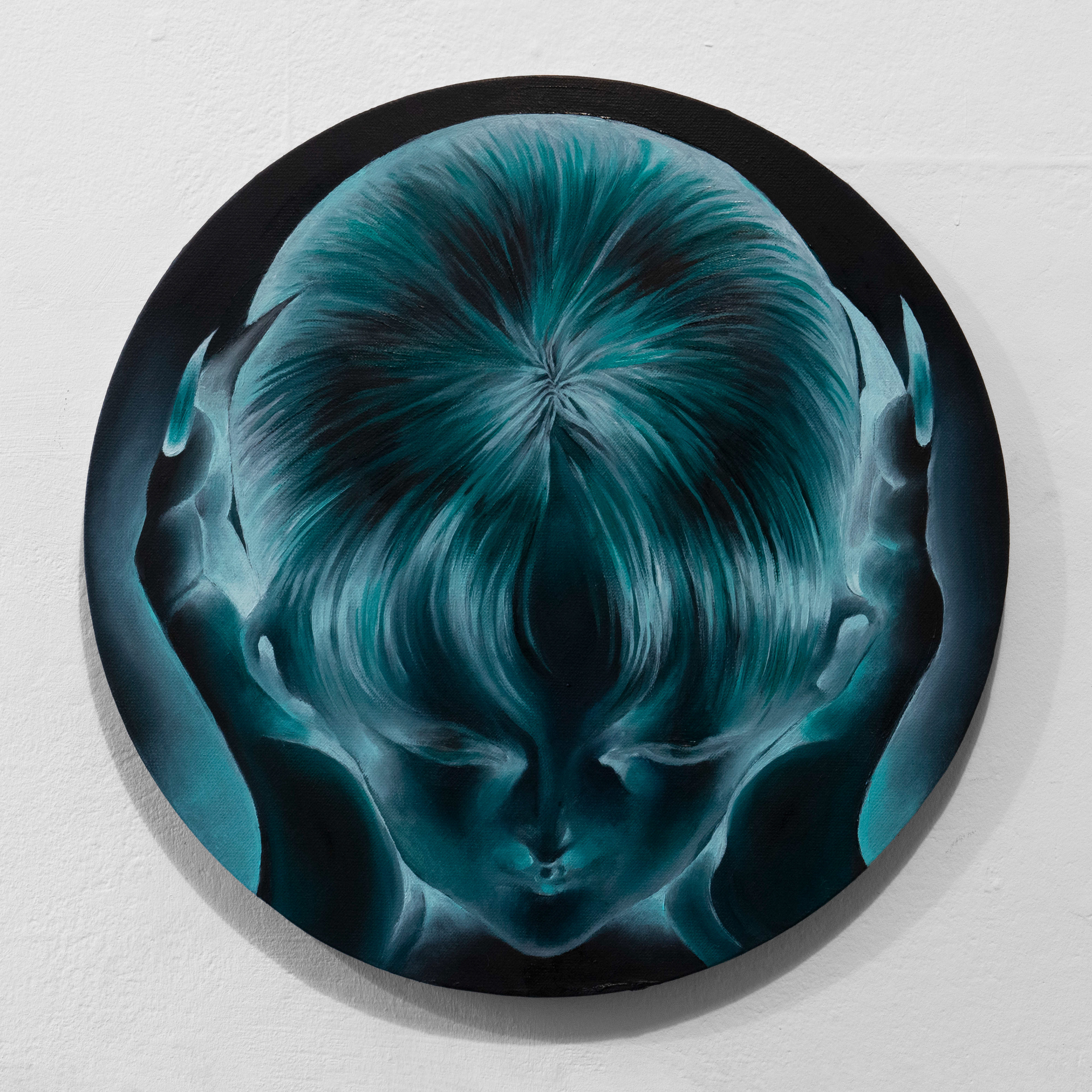 Perła, olej na płótnie, 25x25cm, 2024