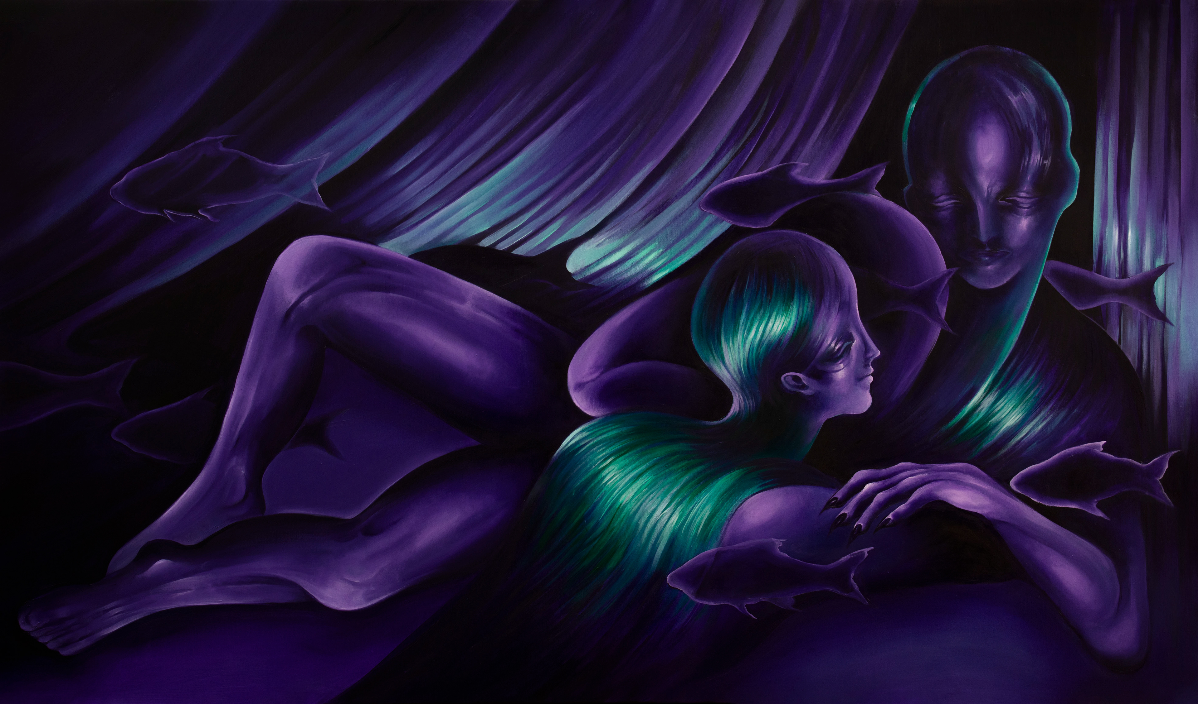 Bez tytułu, olej na płótnie, 170x100cm, 2023