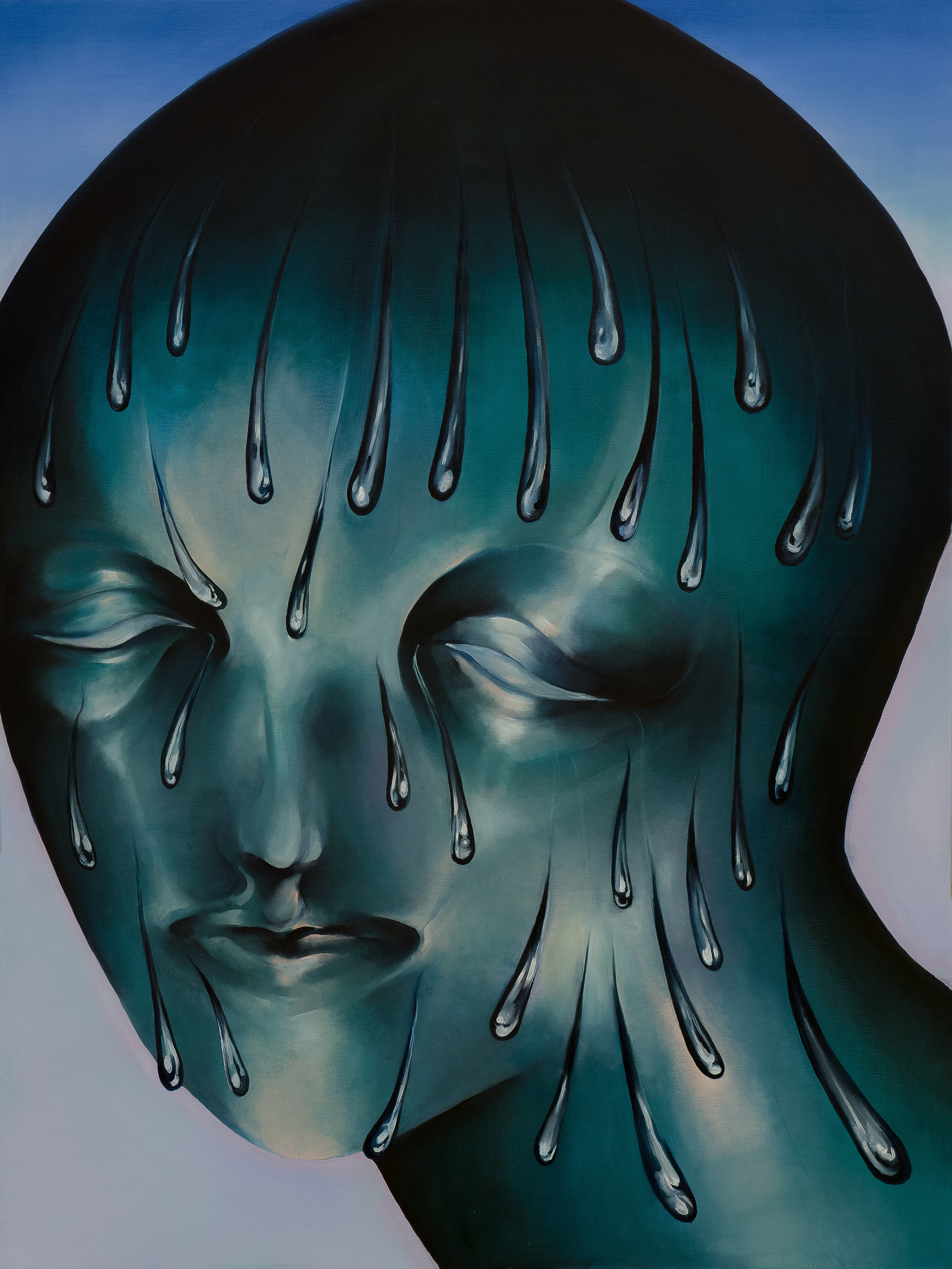 Żywe srebro I / Gorączka I, olej na płótnie, 160x120cm, 2022