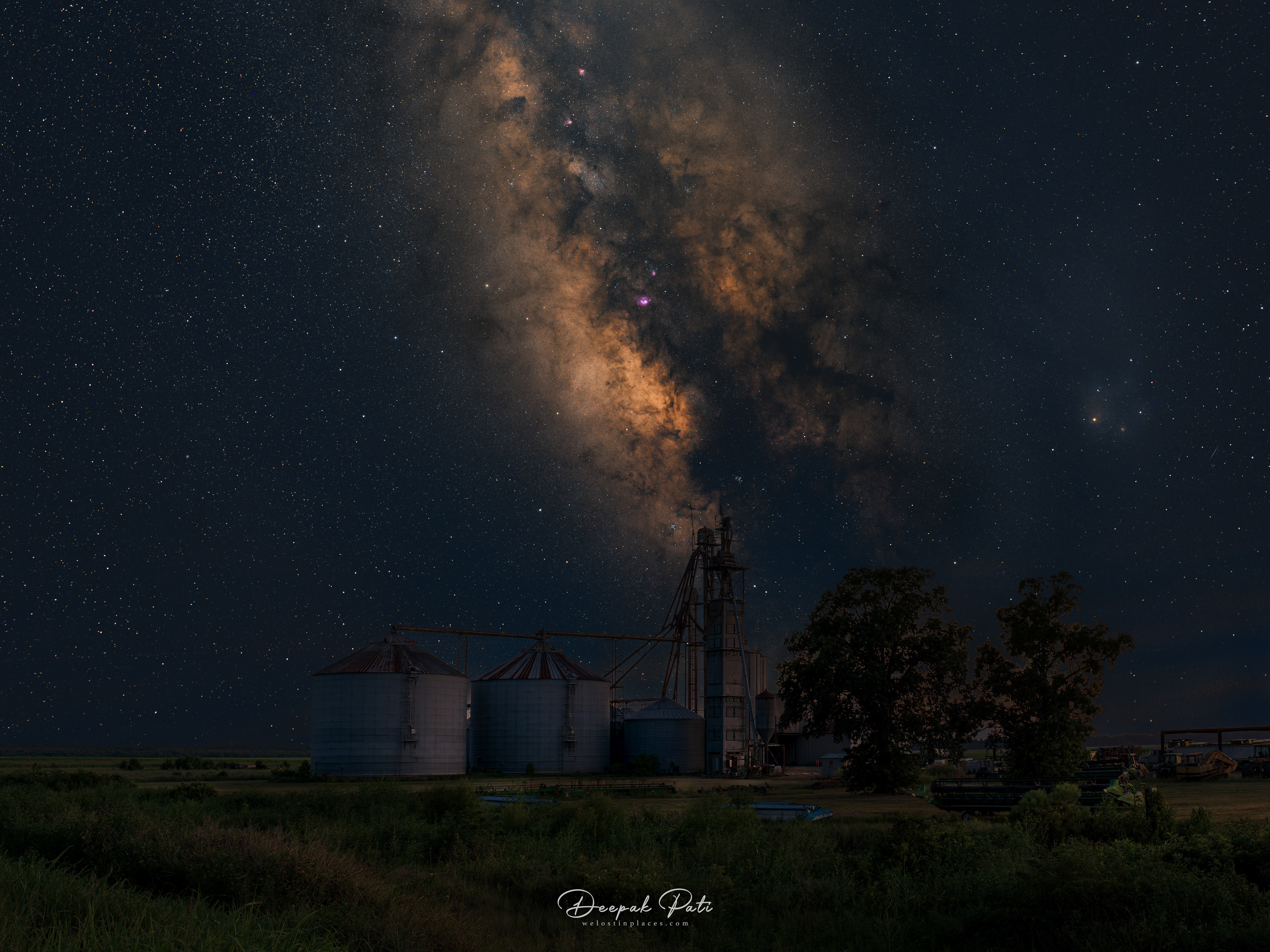 Milky way with Silo - Bald Knob NWR - AR