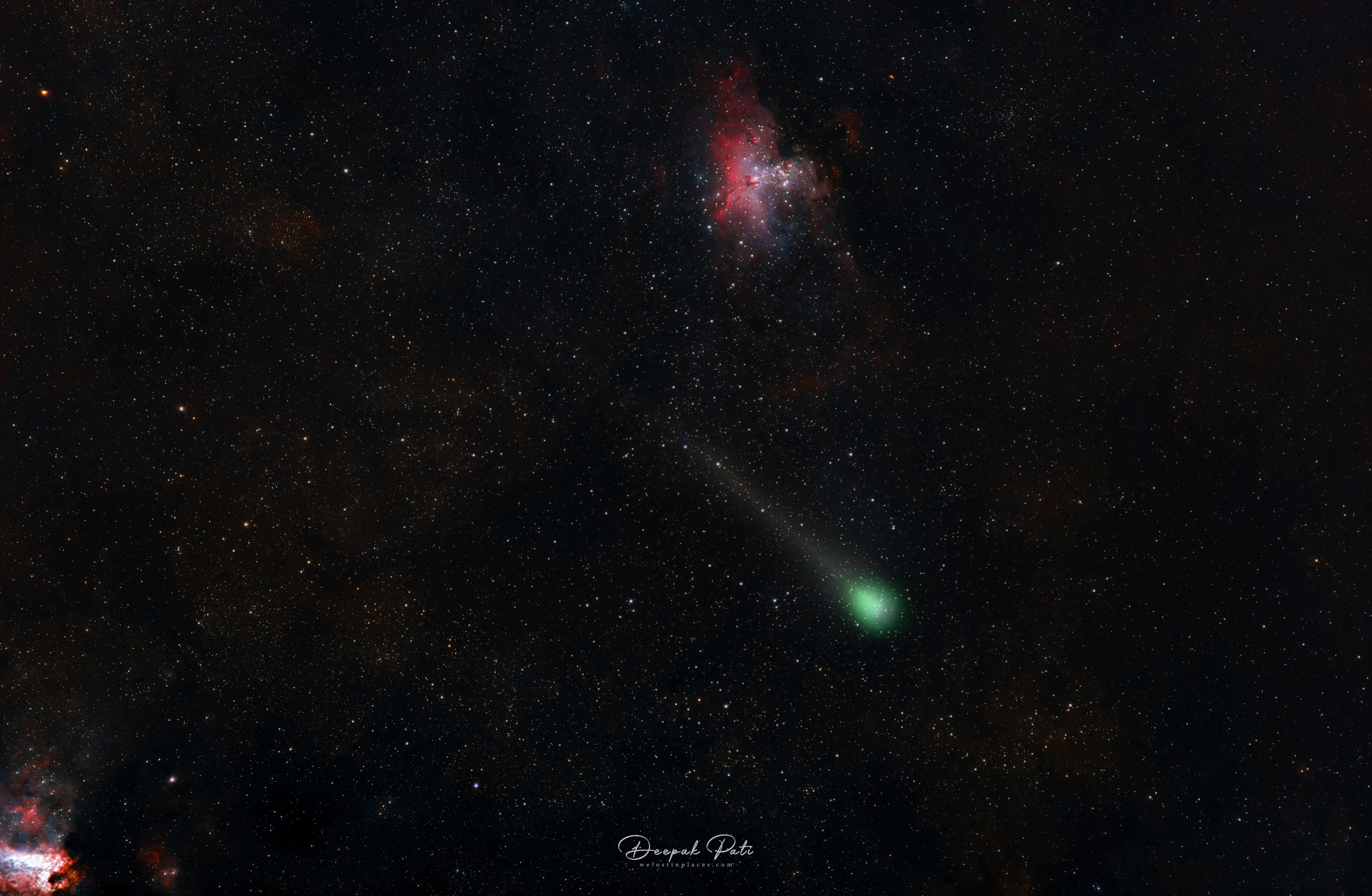 Comet C/2025 (SWAN) and M16