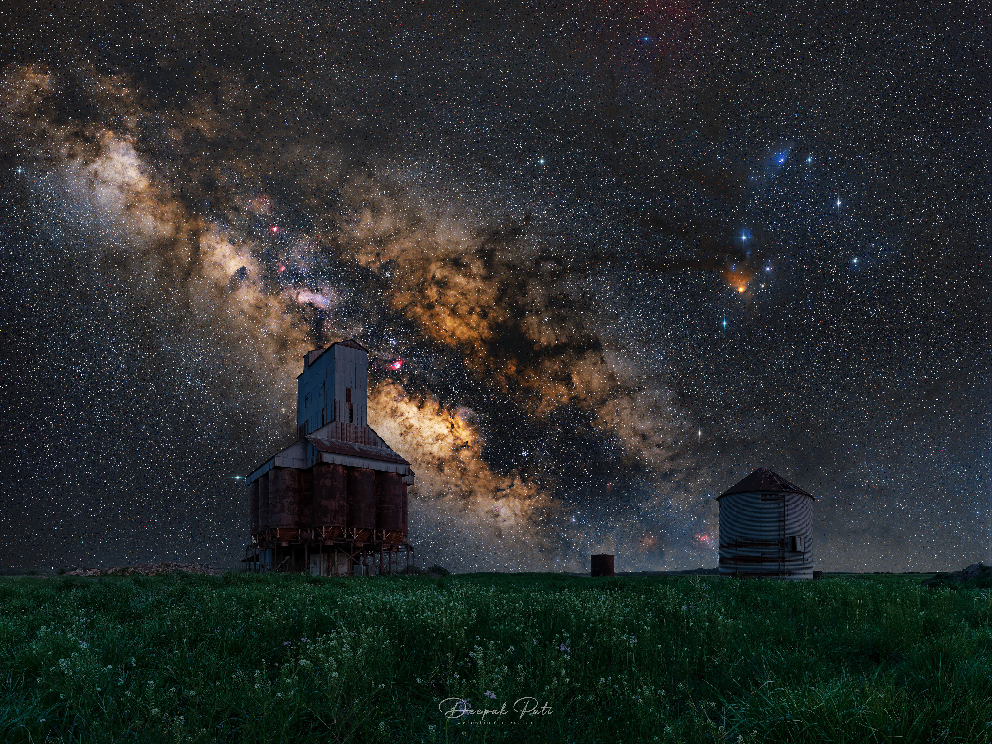 Milky Way with Rice Dryer, Stuttgart, AR.
