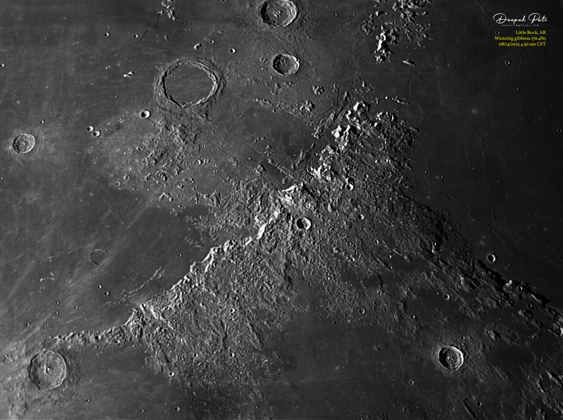 Montes Apenninus (08/14/2025)