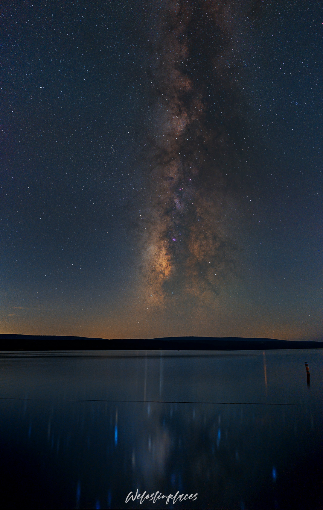 Vertical milkyway and reflection