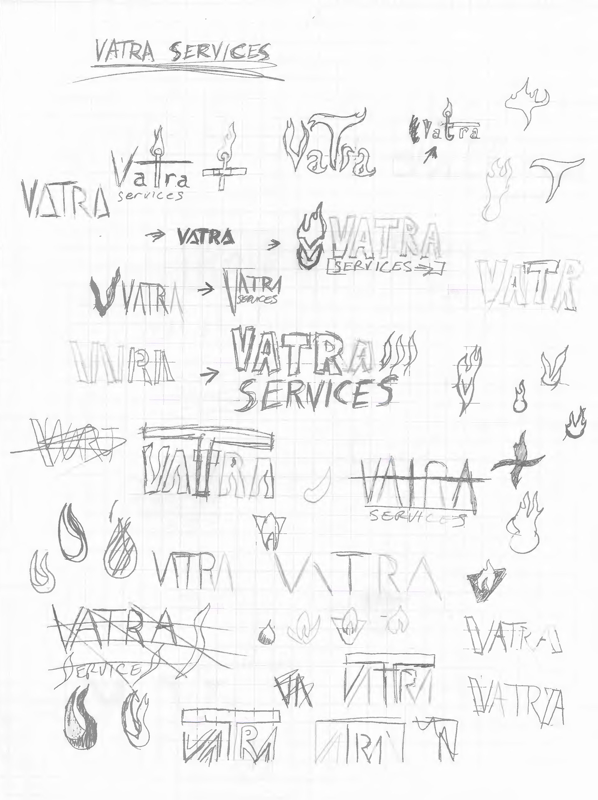 Early logo sketches - Vatra