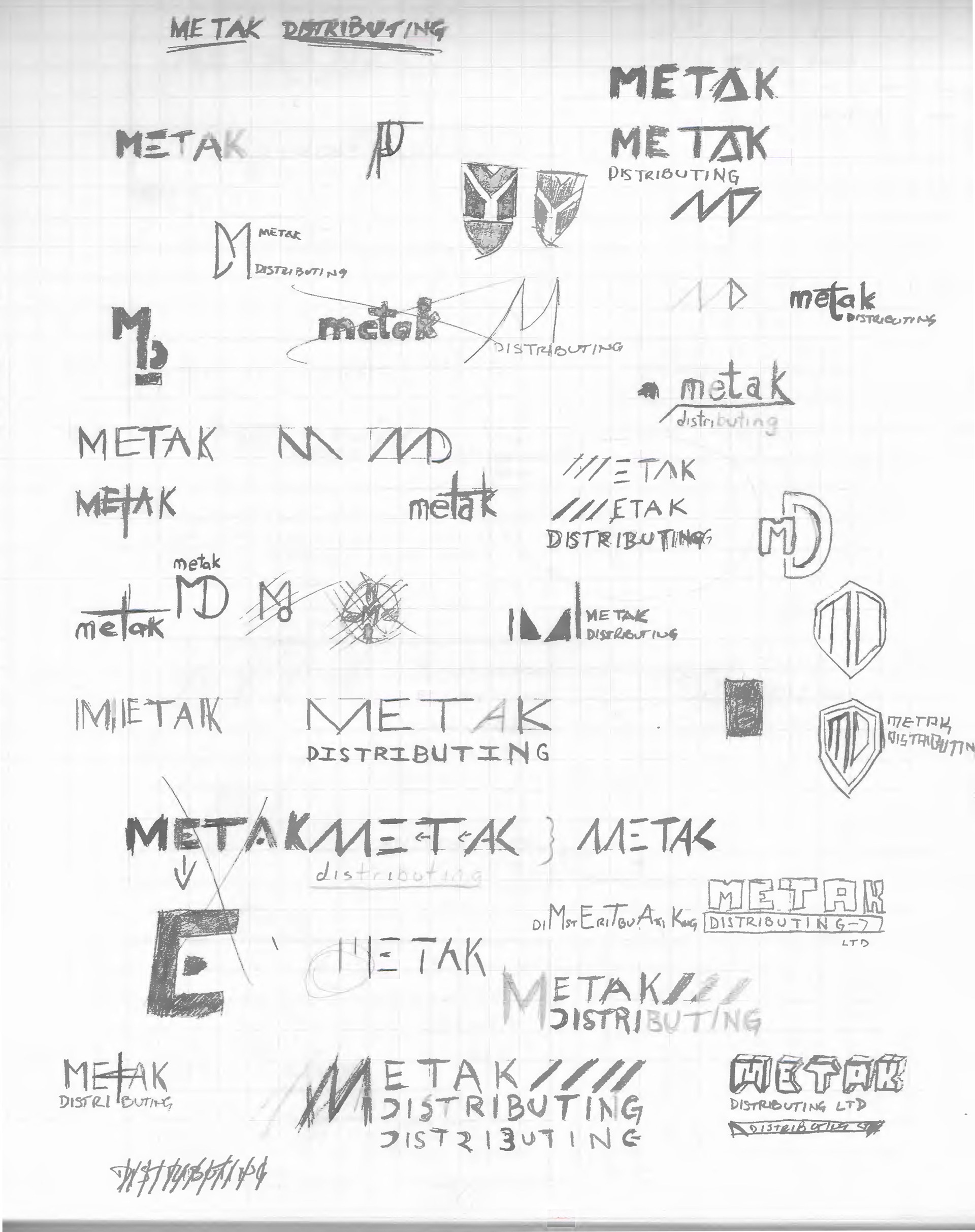 Early logo sketches - Metak