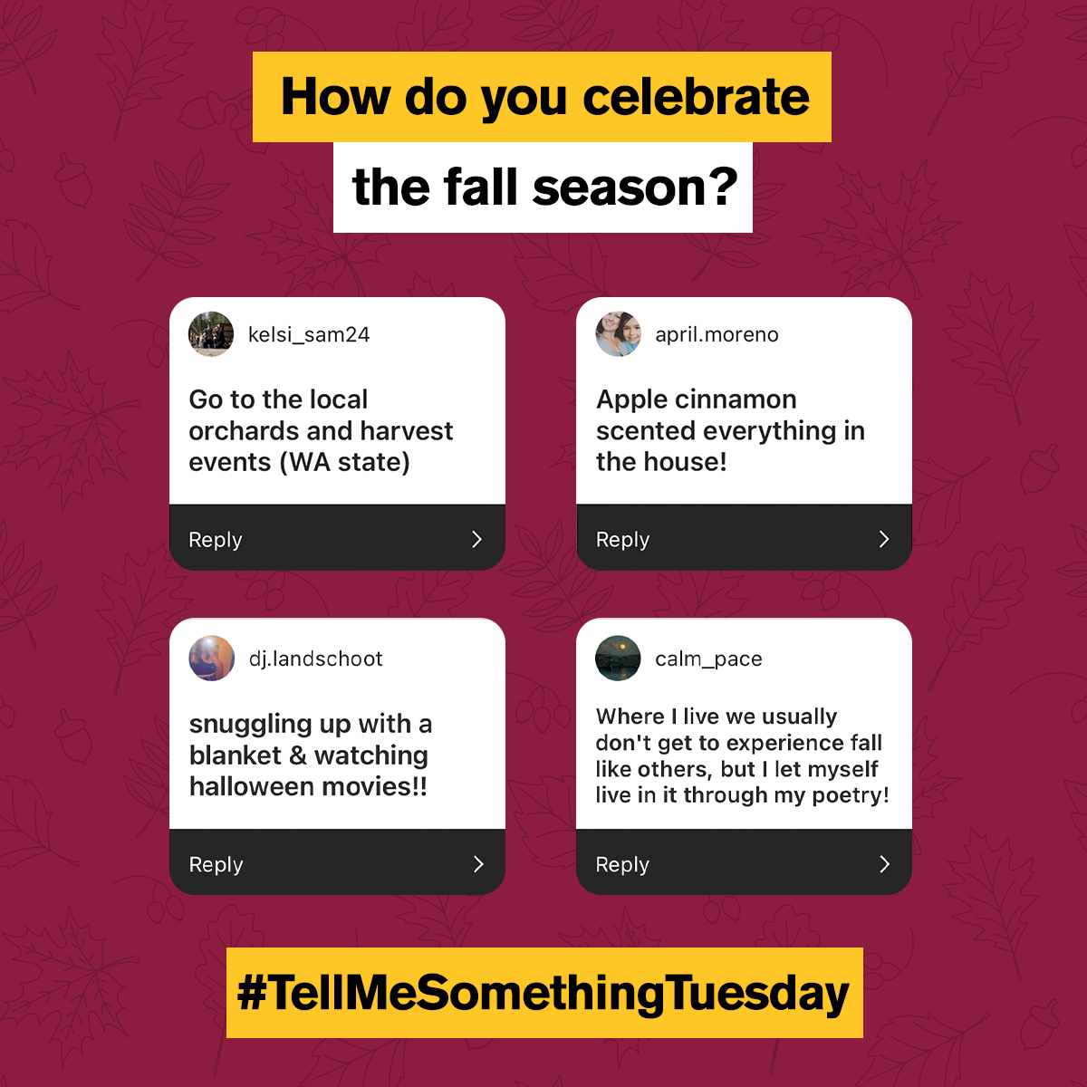 Answers from a IG Story question