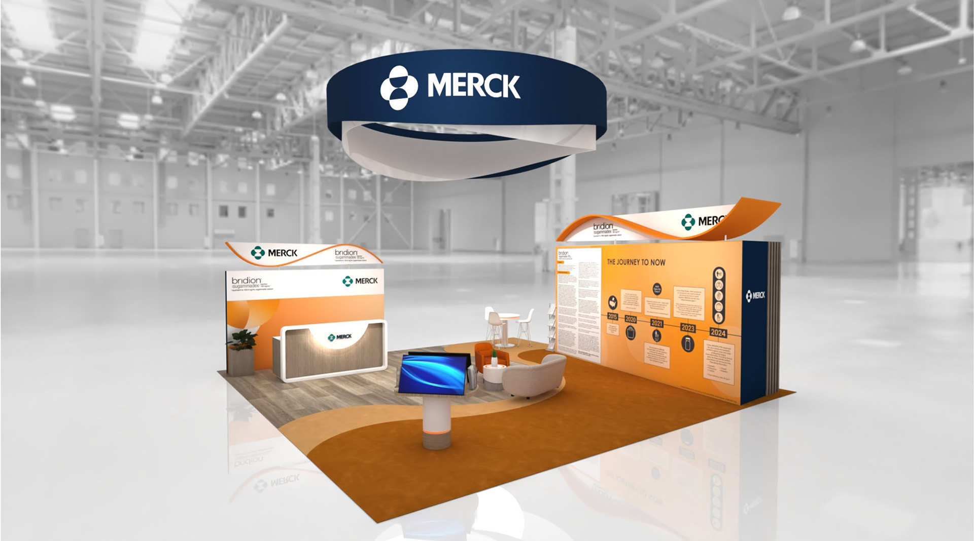 3D rendering of booth space - view 3