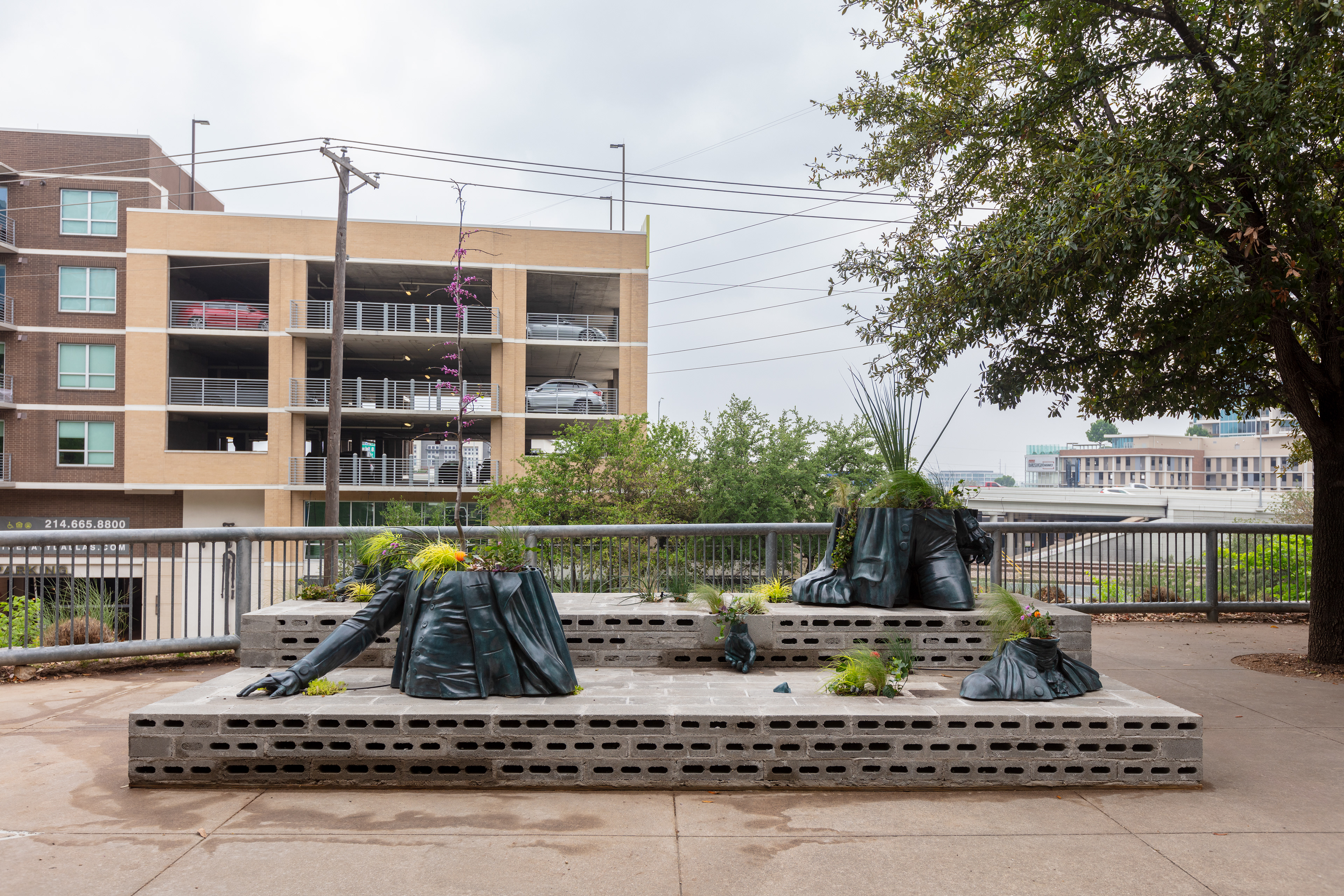 Iván Argote, Wild Flowers, 2024 - 2025. Katy Trail, Dallas, USA. Courtesy of Friends of the Katy Trail.