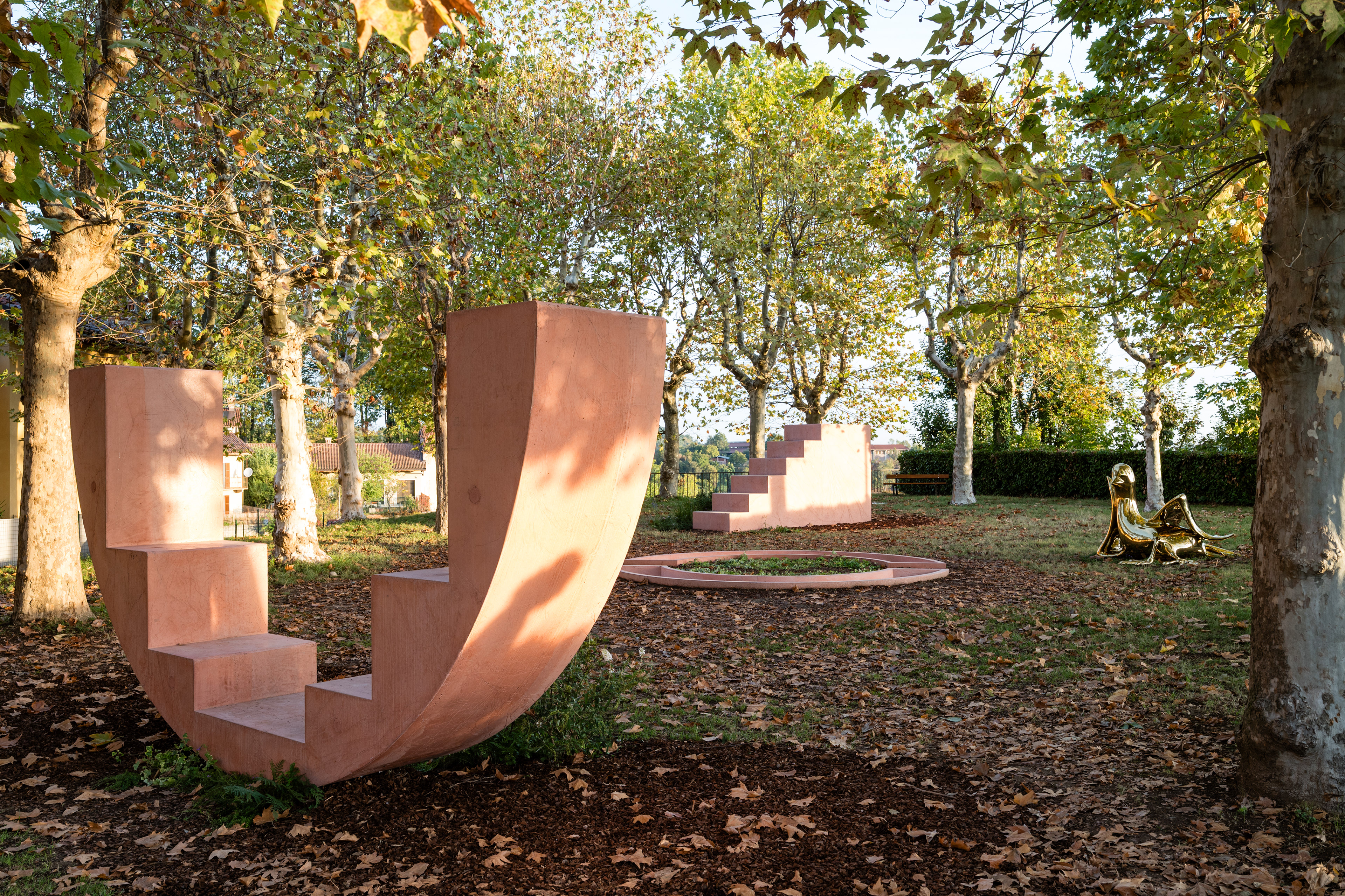 Installation View, Piazza del Chafleo, Radis, Bene Vagienna, Italy, 2026. © Fondazione CRT