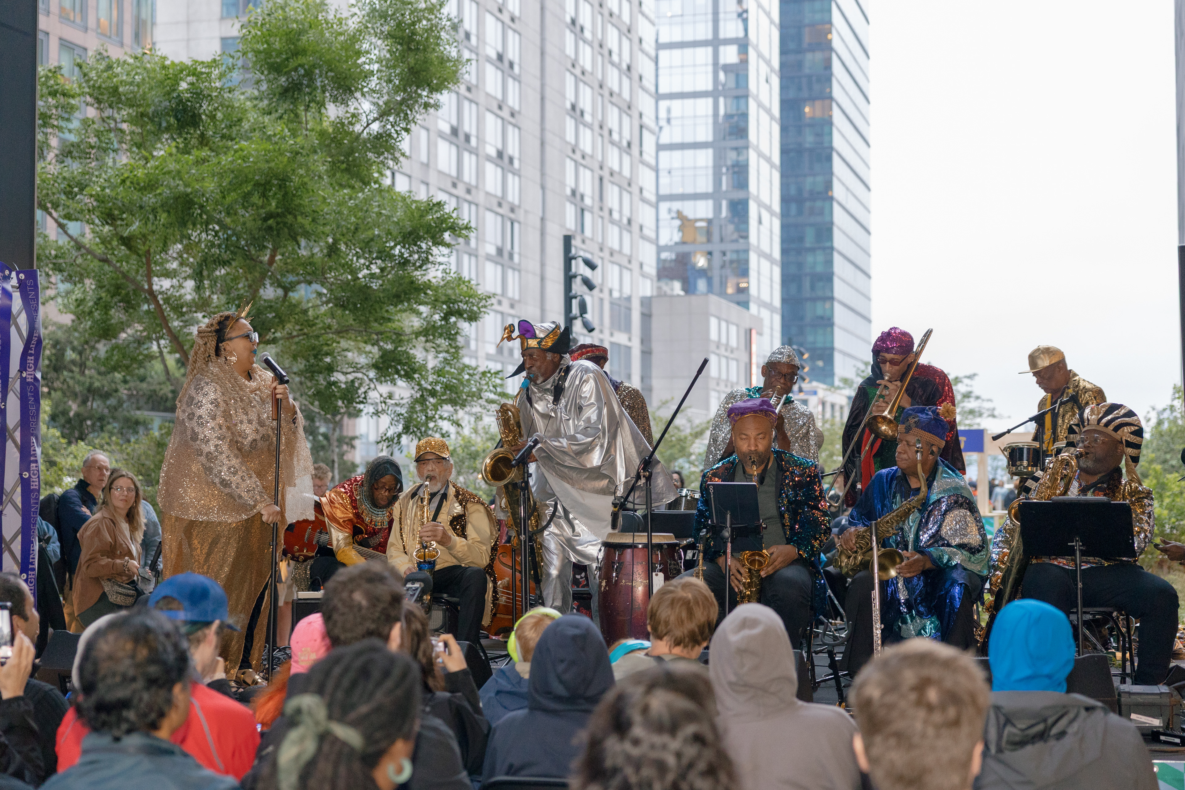 Pigeon Fest on the High Line. Presented on June 14, 2025, in conjunction with Iván Argote's Dinosaur, a High Line Plinth commission. Photo by Rowa Lee. Courtesy of the High Line.