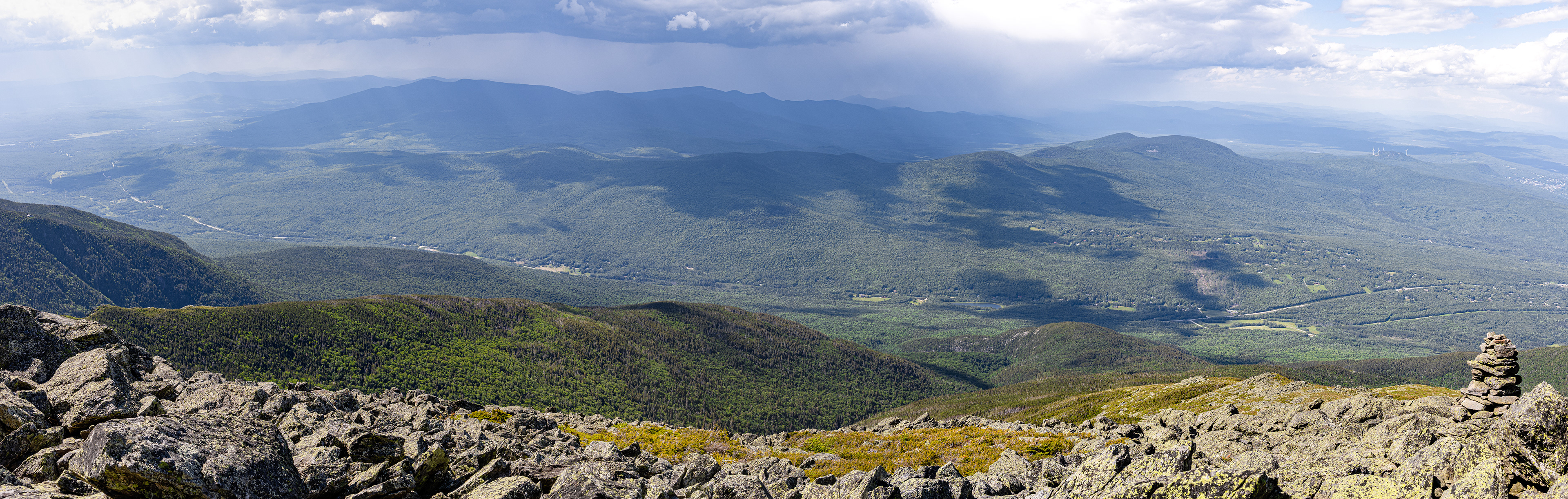Looking north towards Randolph, New Hampshire while descending Mt. Madison in the Presidential Range of White Mountain National Forest