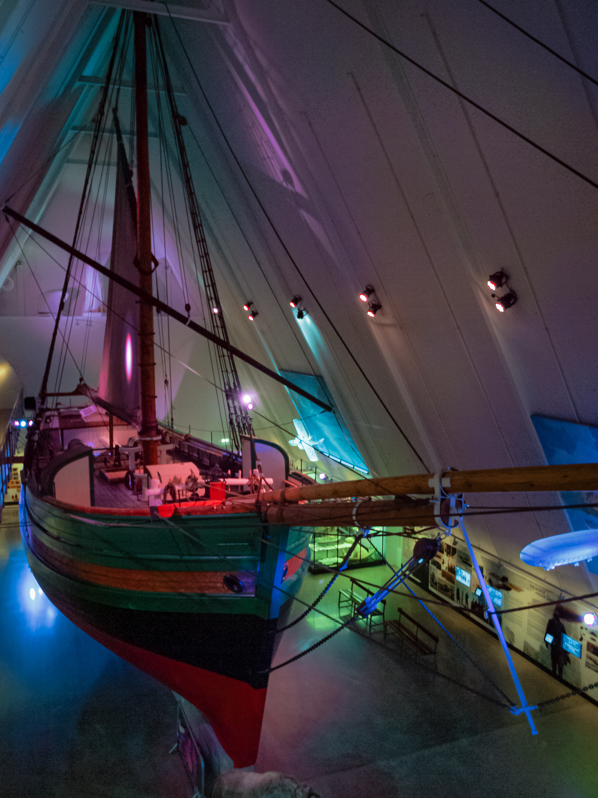 The Fram, a famous polar ship that completed expeditions to both the north and south poles from 1893-1912, seen here at the Fram Museum in Oslo