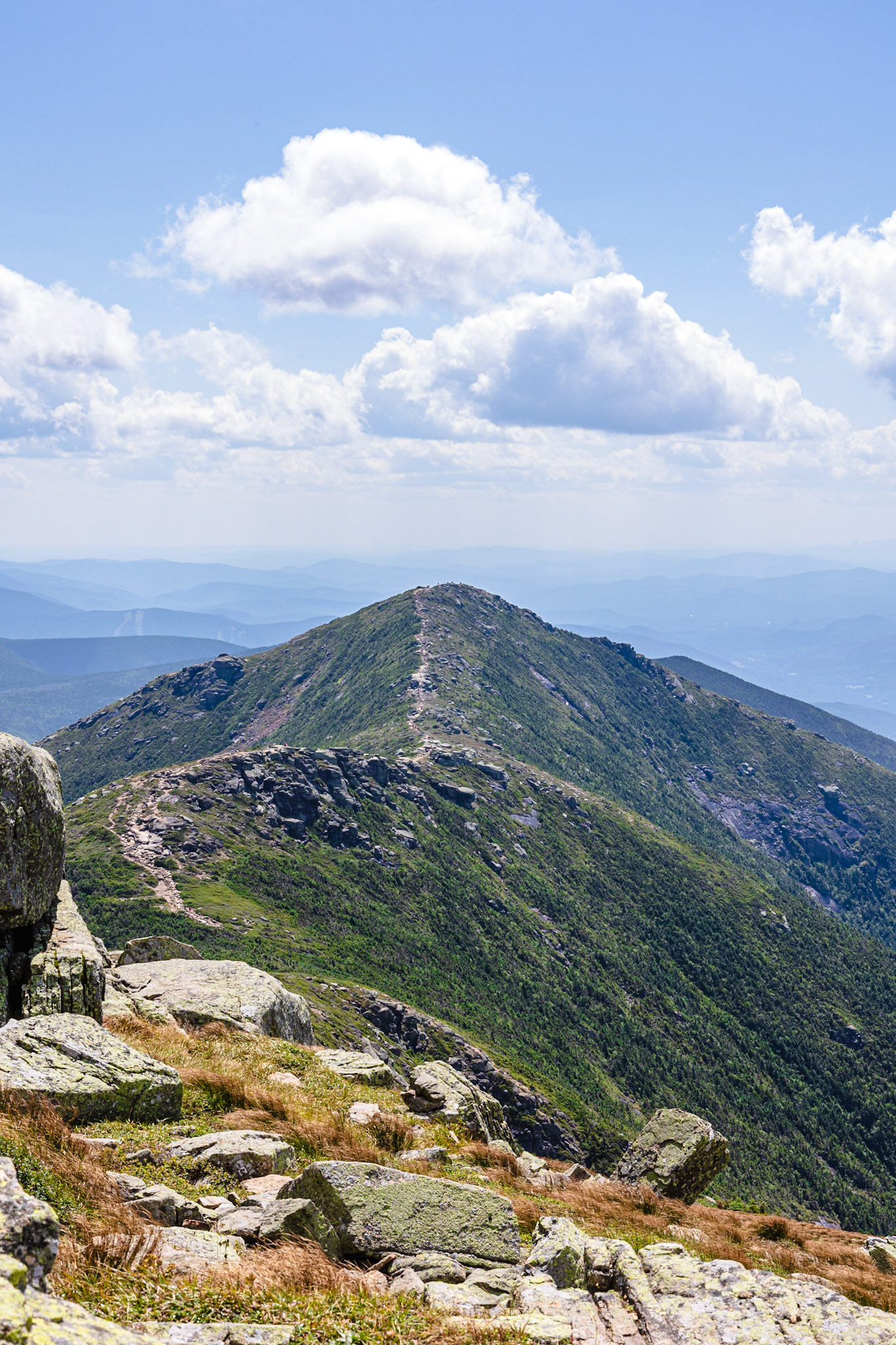 The Franconia Ridge Trail in Franconia Notch, NH