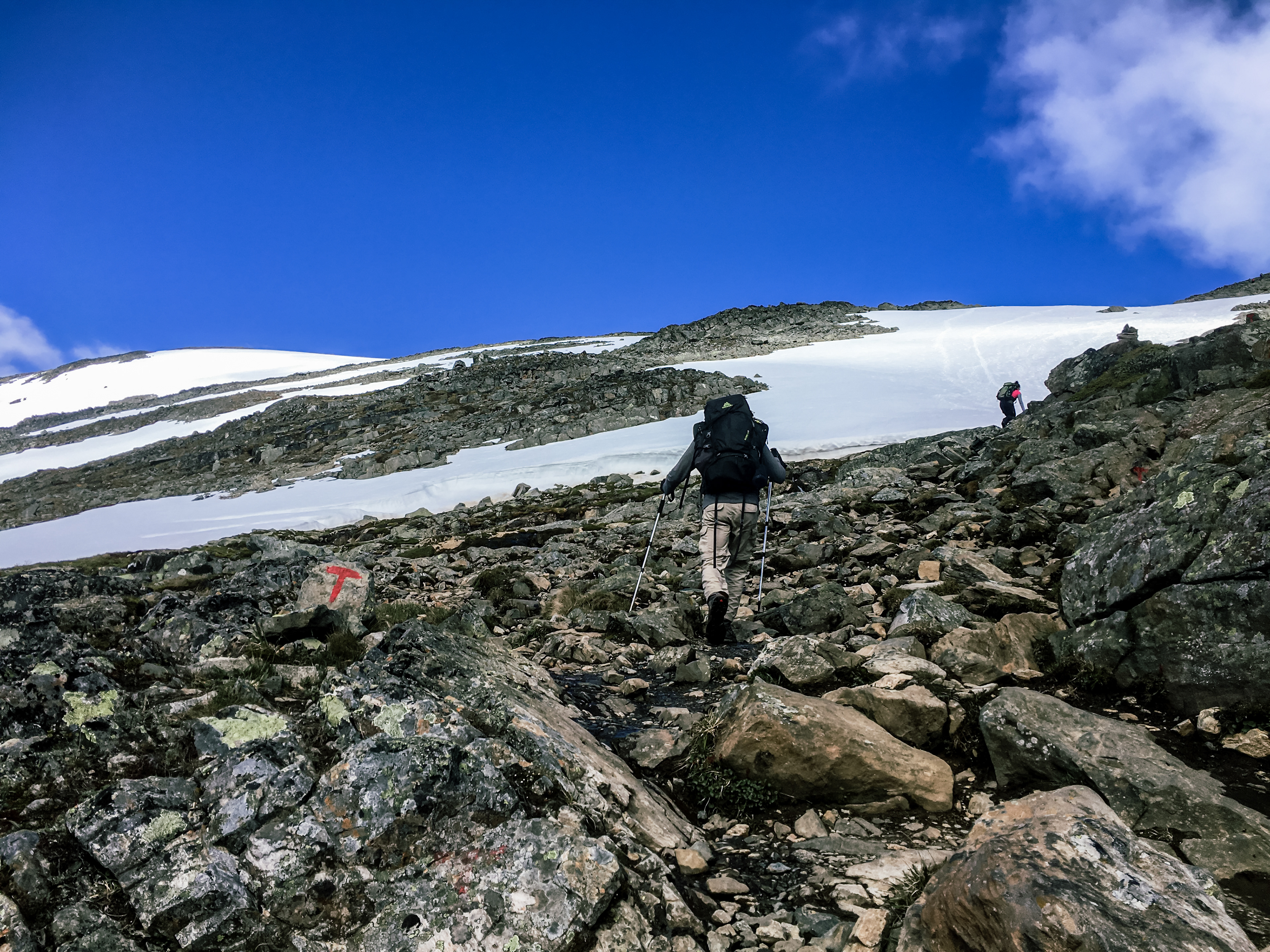 Rob ascending Galdhøpiggen with a full loadout