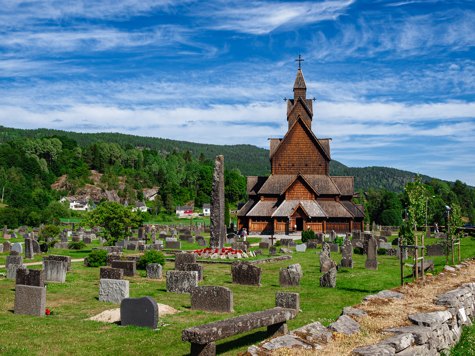 Heddal Stave Church, the largest stave church in Norway, was built in the 13th century in modern day Notodden