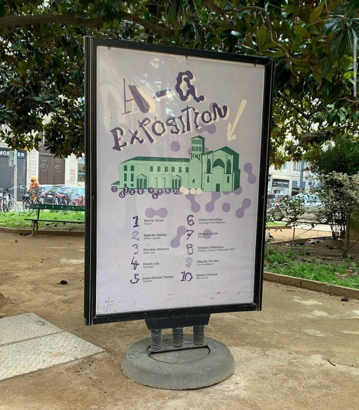 Affiche sucette de l'exposition A-A