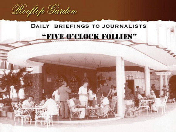 Hotel Ad for the Five O'Clock Follies (Ho Chi Minh City)(Credit: Rex Hotel)