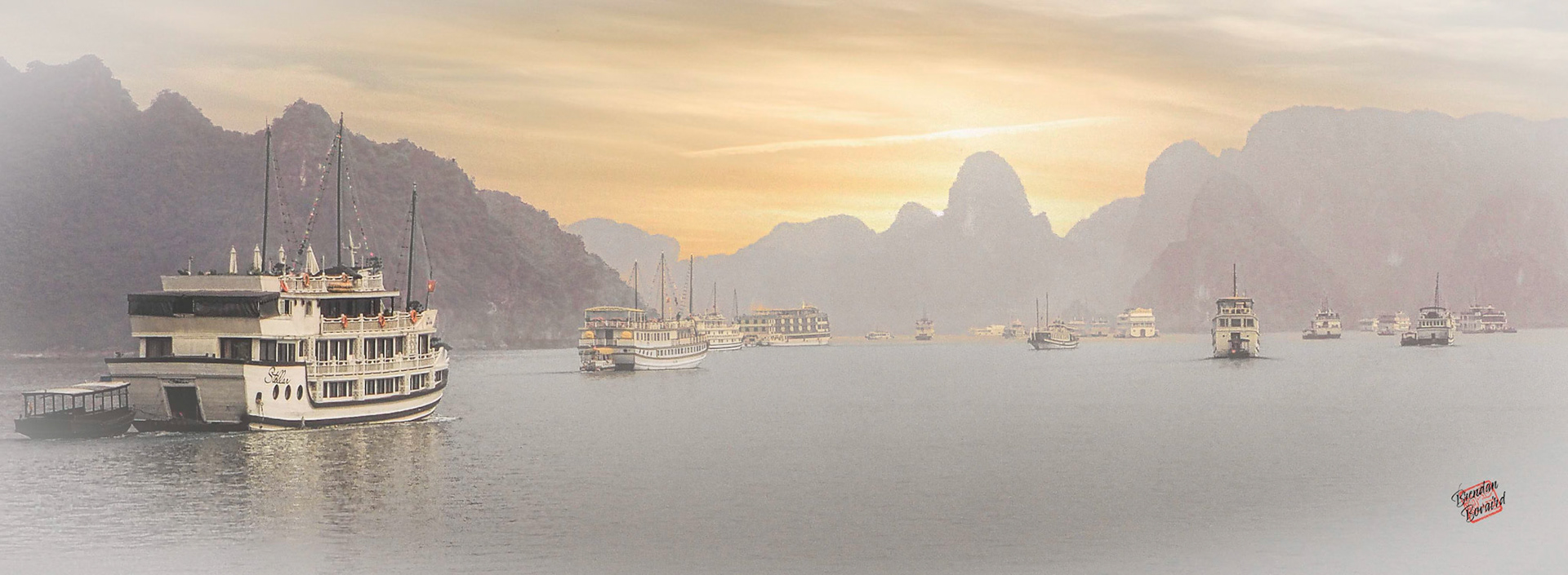 The Fleet Departs in Morning Mist