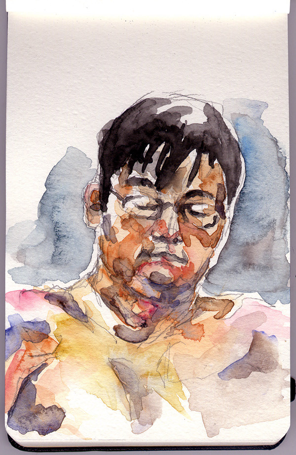 Watercolour of Nude Model