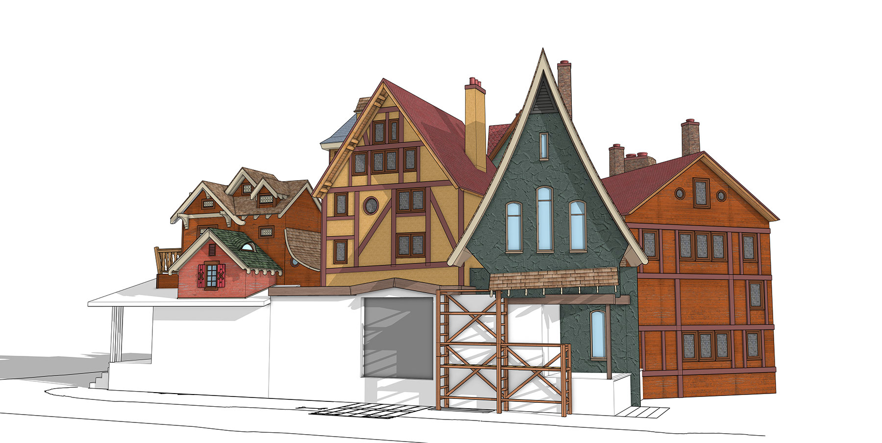 Finished concept model - side view