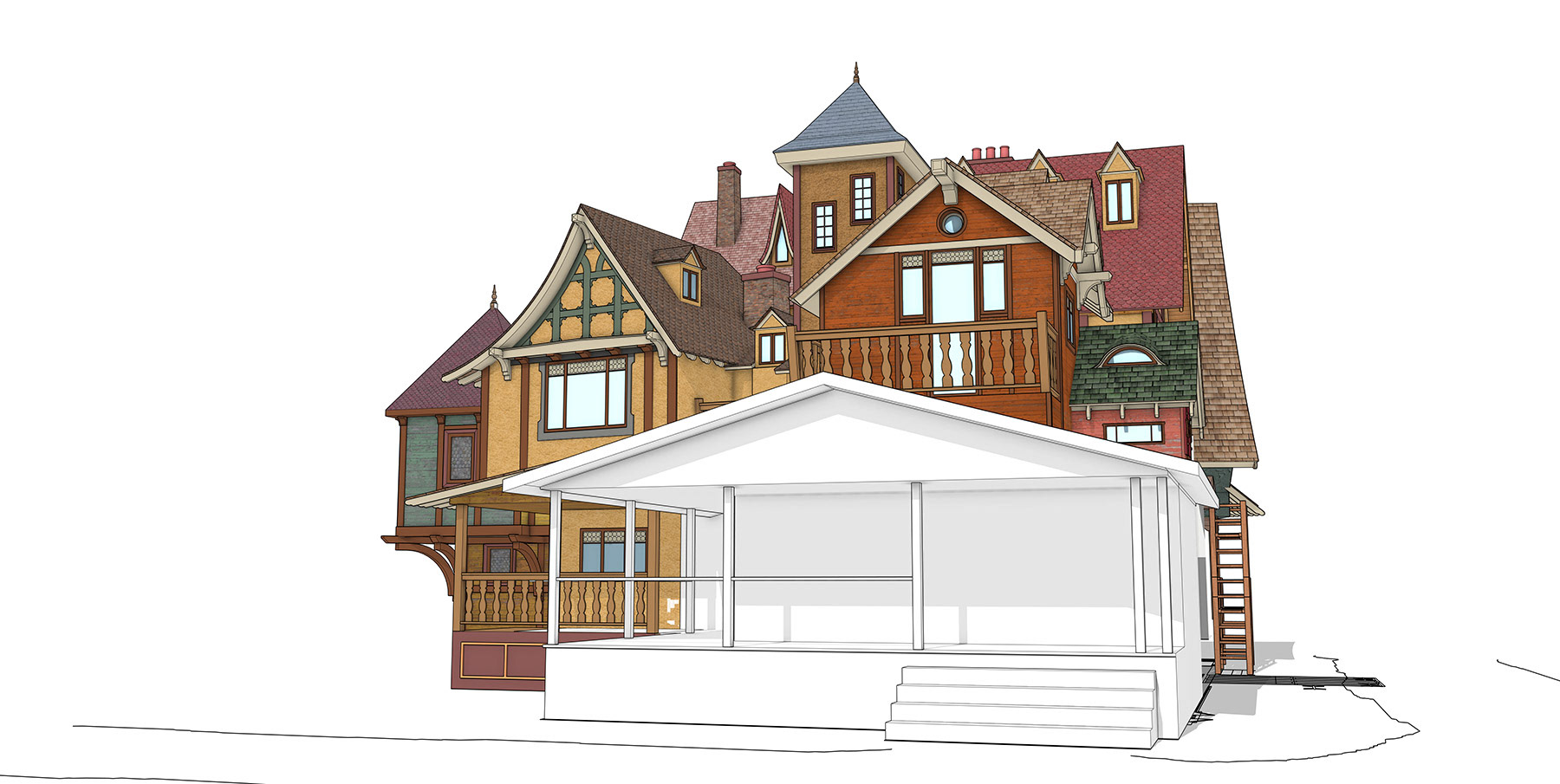 Finished concept model - front view