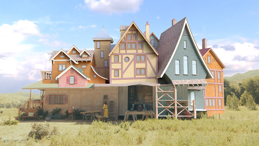 Composite concept of model - side view