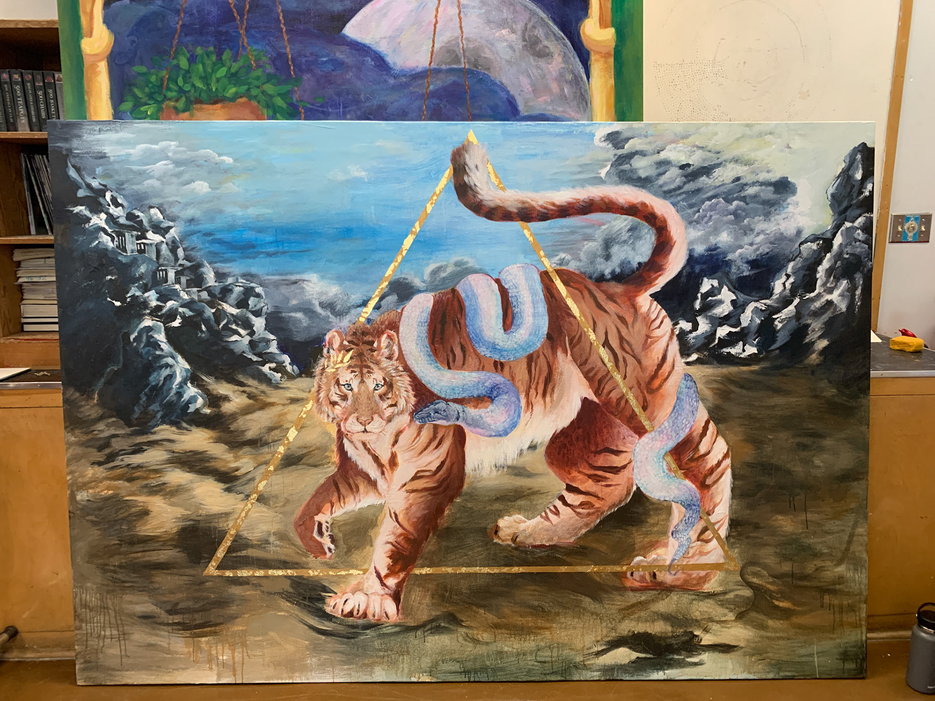 "Untitled" 2021 | Acrylic paint, gold leaf