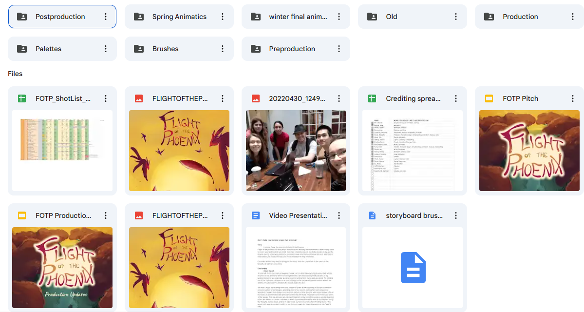 Our work folder that we regularly updated and kept organized