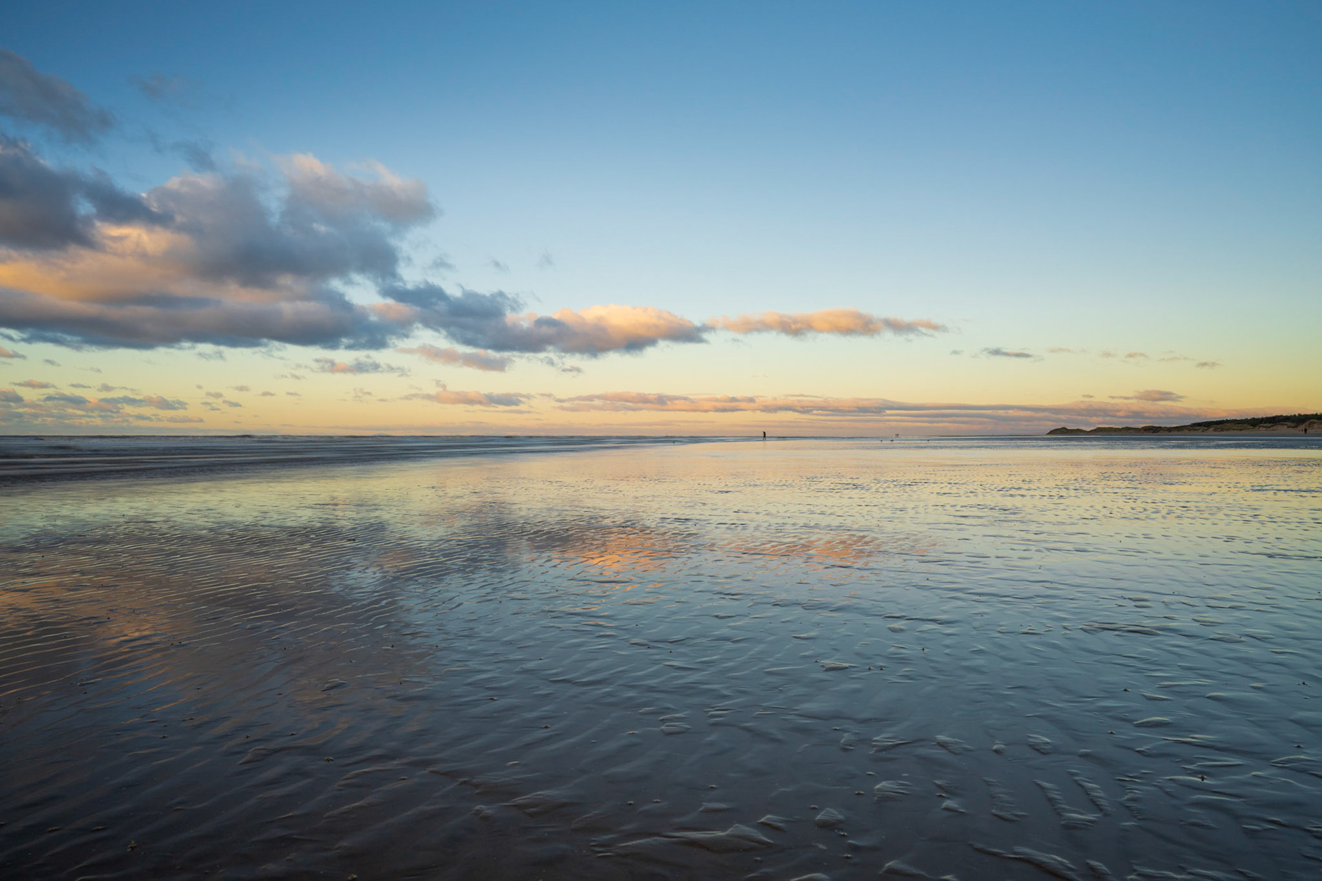 Golden hour at Freshfield Beach