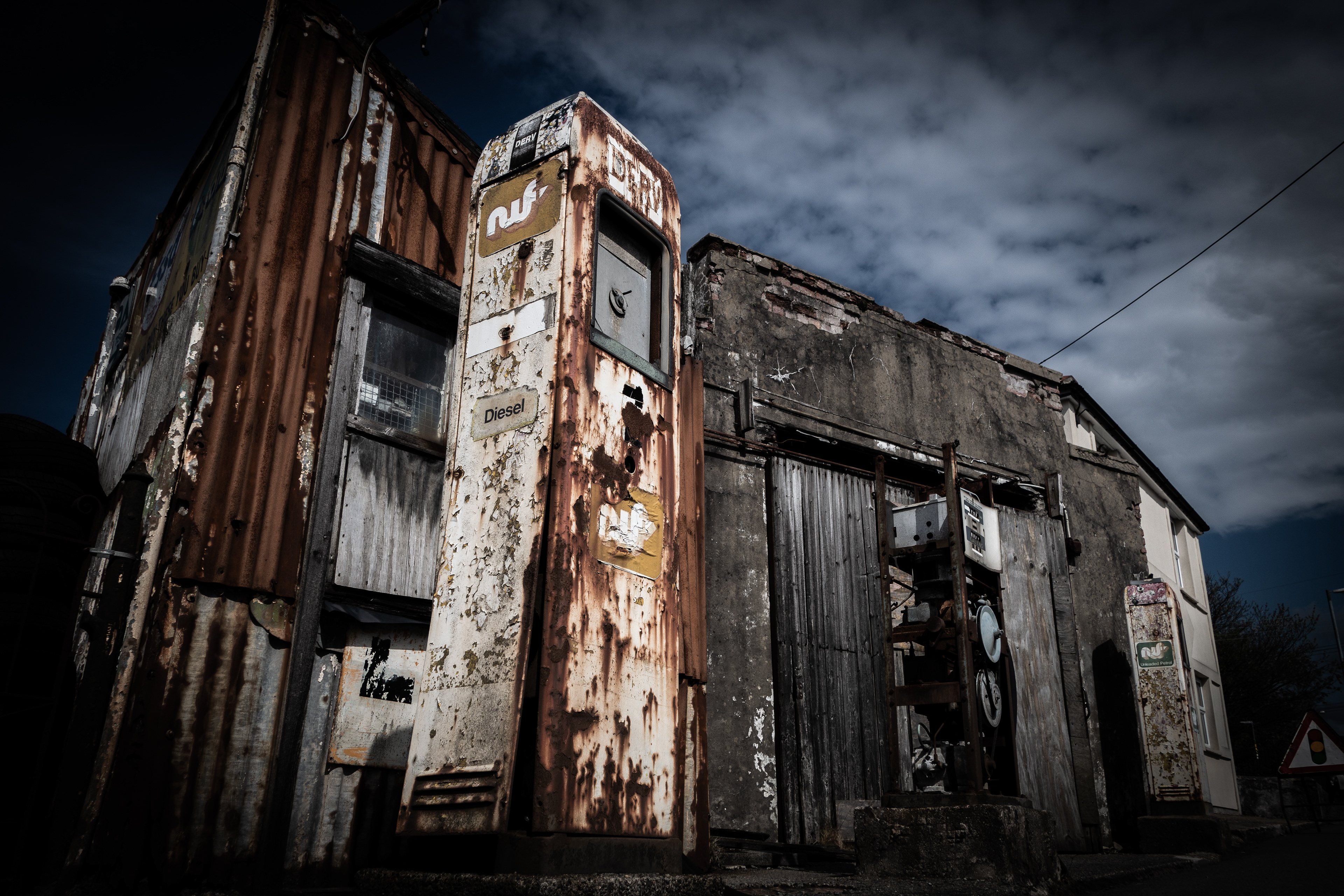 Abandoned petrol station