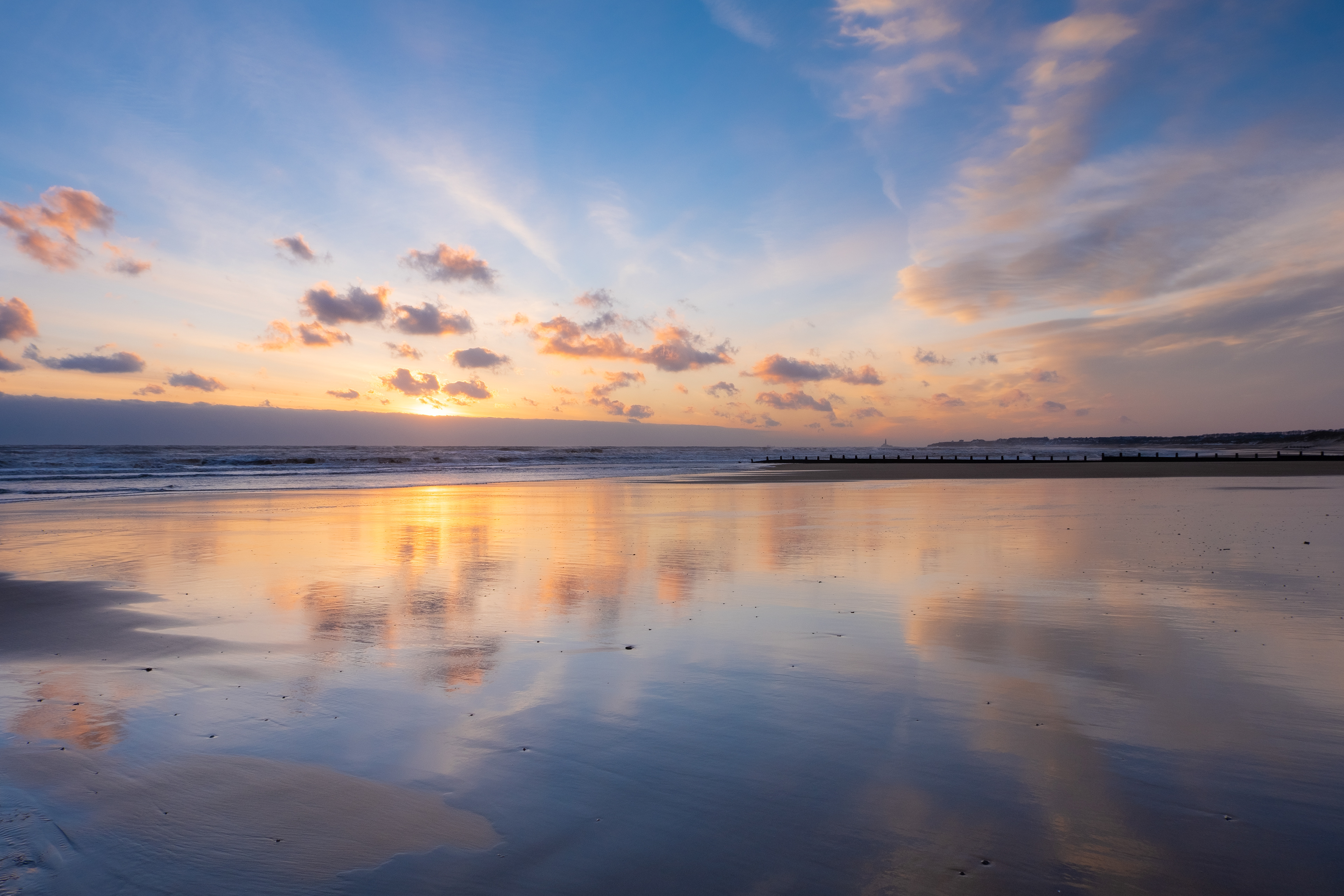 Reflections at Blyth Beach