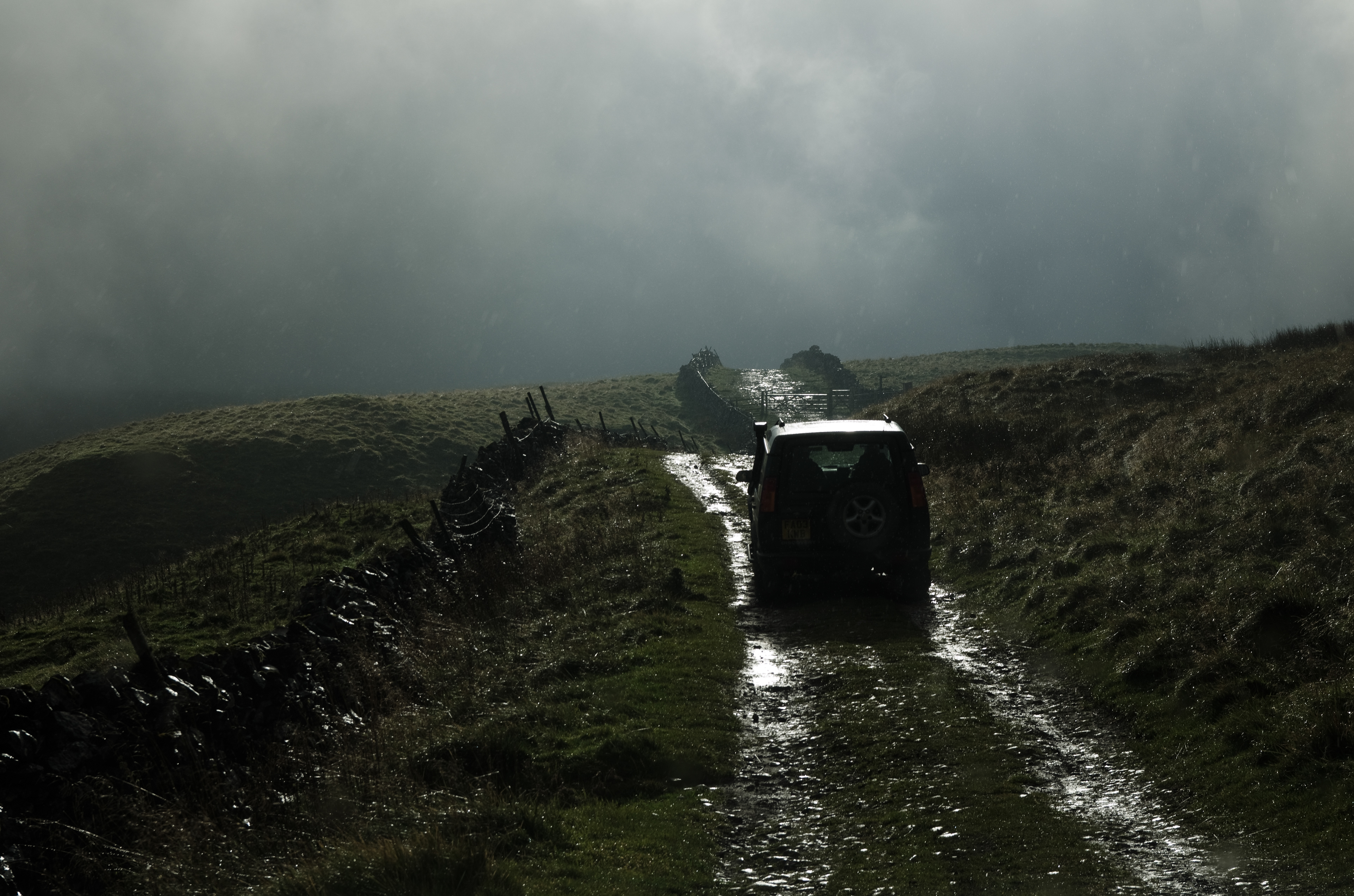 Land Rover into the storm